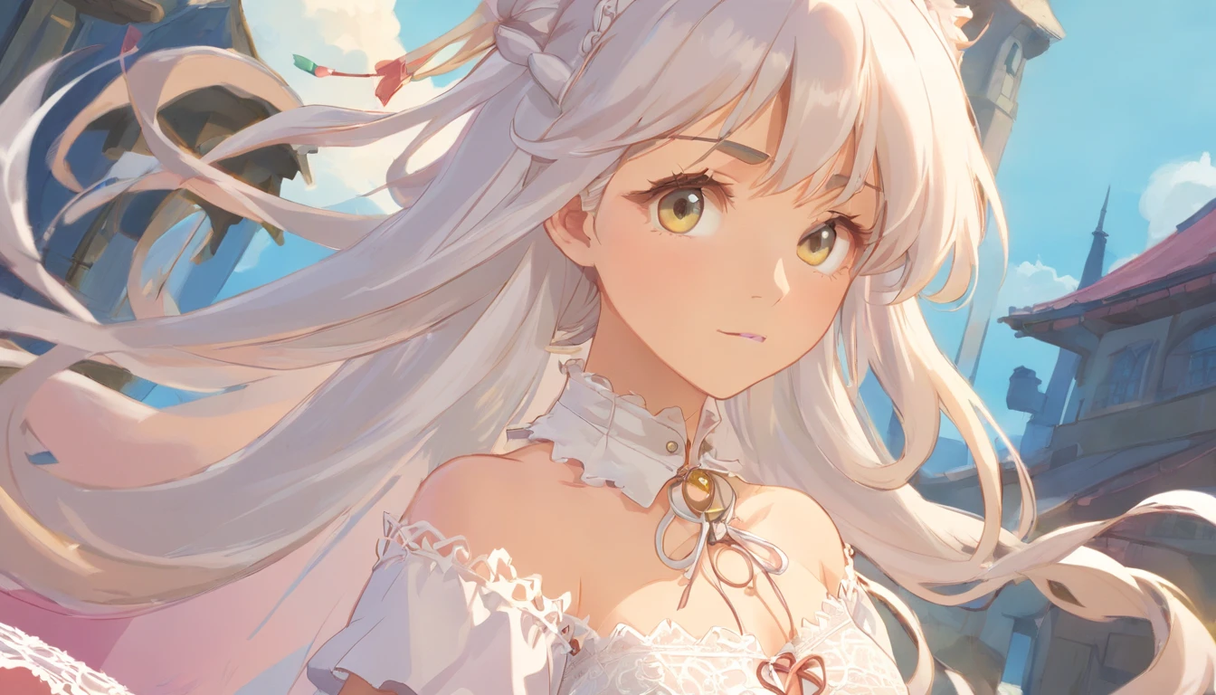 face focus, portrait, avatar, fluffy, :D, cute, 1girl, pink long air, solo, furry,ojos morados, nanachi \(made in abyss\), nanachihat, looking at viewer, smile,