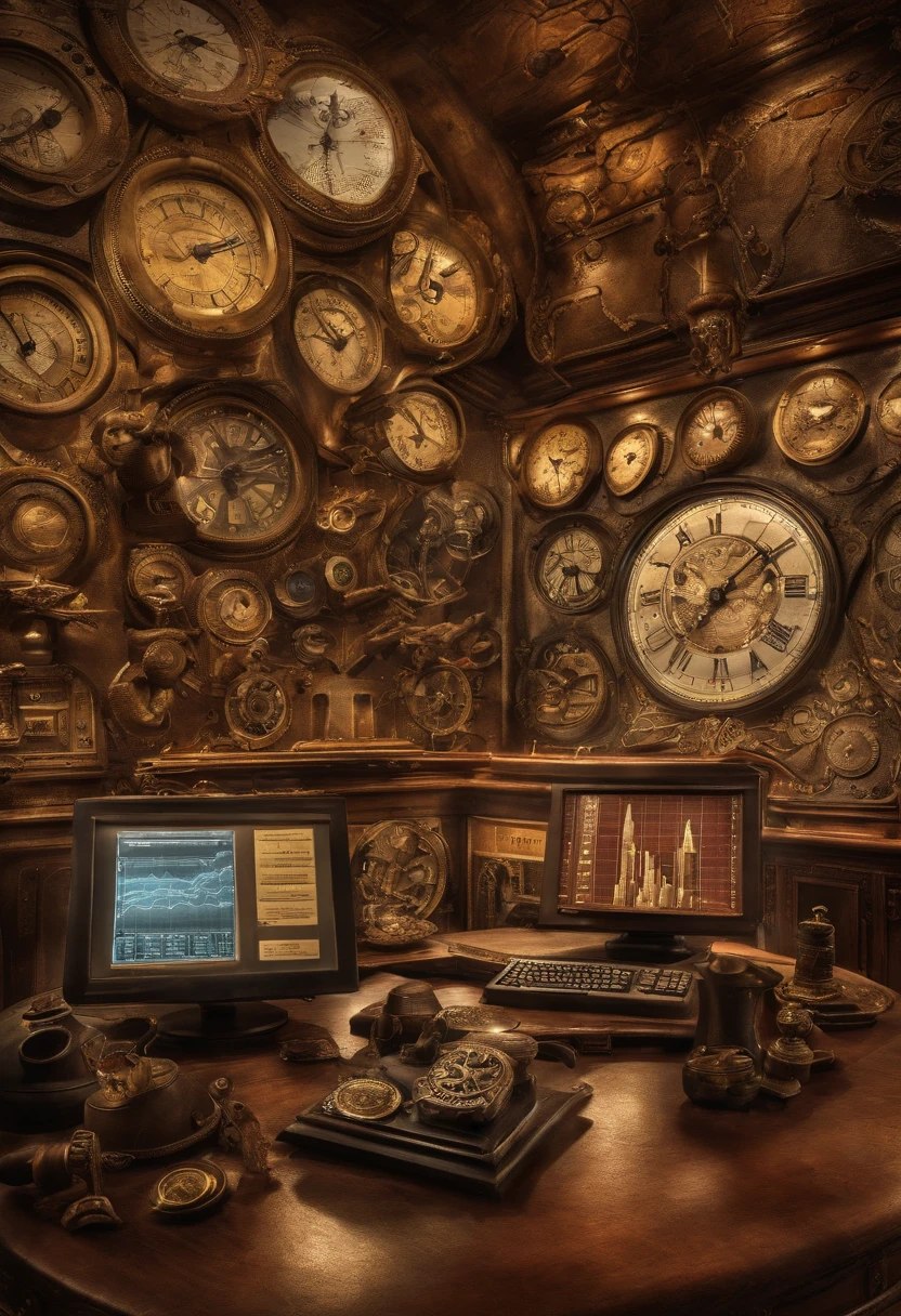 (best quality,4k,8k,Altas,master part:1.2),ultra-detalhado,(Realistic,fotorrealista,photo-realistic:1.37),Virgo trading stocks on the stock market,illustration,moderno,Futuristic,linhas limpas,Antecedentes detalhados,Piso da Bolsa,atmosfera do distrito financeiro,Skyline impressionante,High-rise office buildings,Computer screens displaying stock information,terno elegante,expensive watch,confident expression,dynamic pose,Multiple screens showing stock charts,lucros significativos,Shrewd decision-making,Colorful flashing stock tickers,Stunning visualizations of inventory data,Successful Portfolio Chart,Celebration on the trading floor,Chuveiro de Confetes,Enthusiastic applause,atmosfera vibrante,HDR,UHD,studio lighting,vivid colors,Sentimento de alta do mercado,profissional.