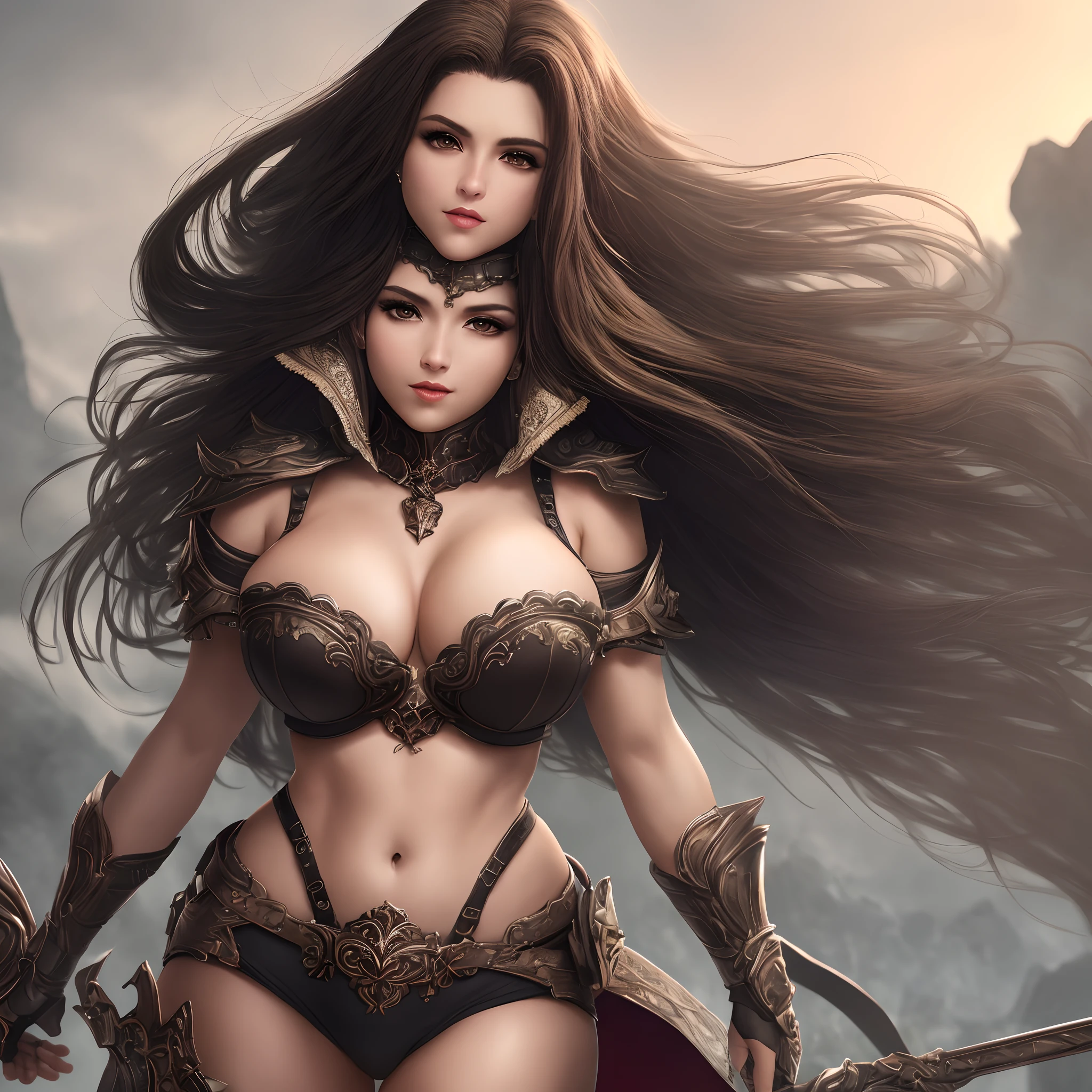 Mulher forte com peitos grandes nua, High Definition & 4K Resolution