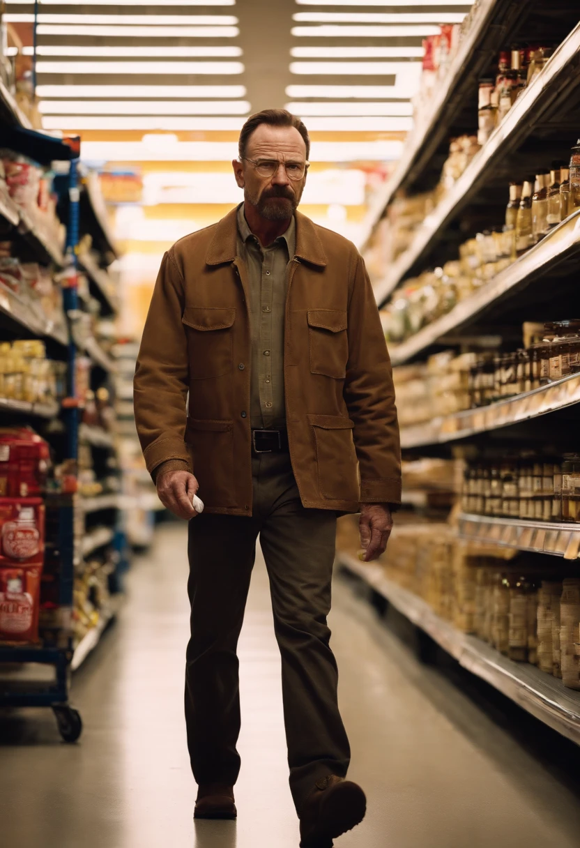 Romantic, walter white, rick grimes, going on a date, in Walmart
