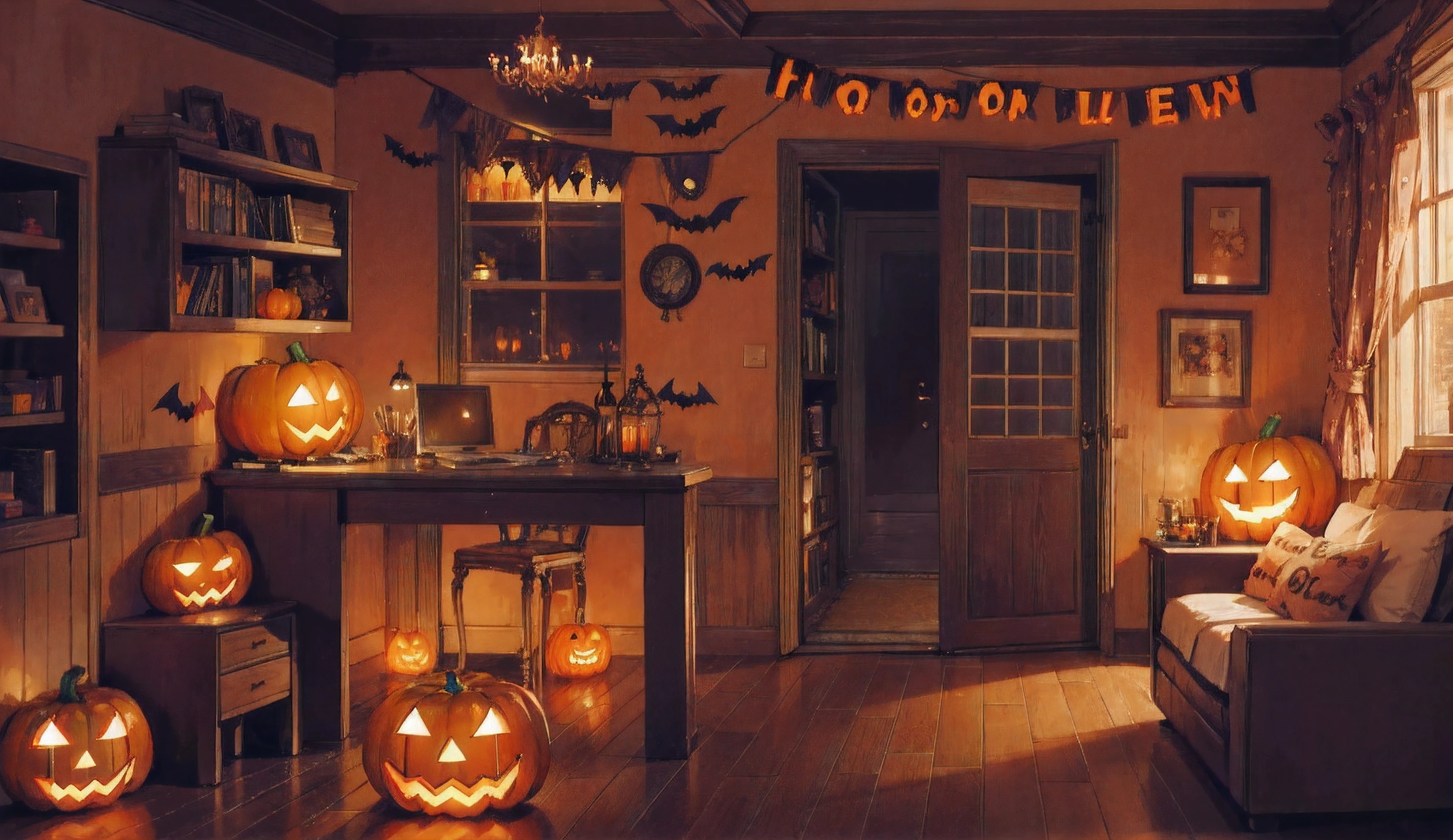 halloween themed room