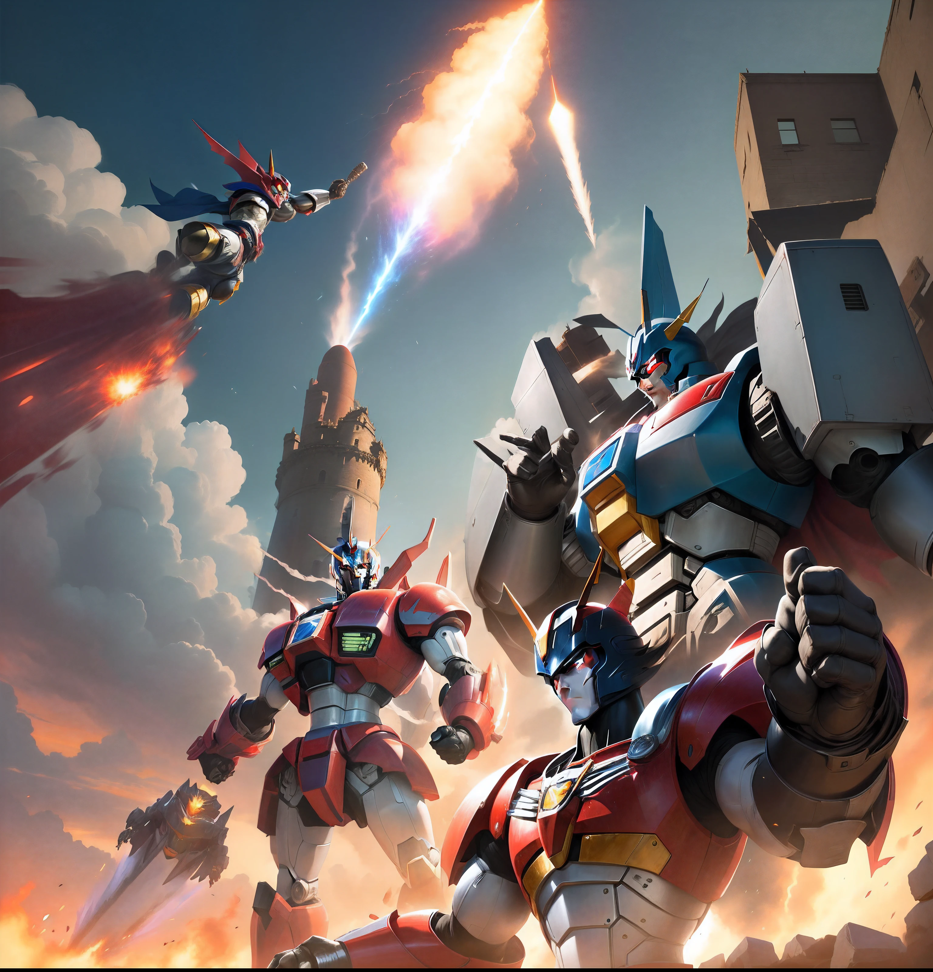 Soaring in the sky
Kurogane Castle
Super Robots
Mazinger Z
Invincible power is for us
Pielder on the Heart of Justice
Tobase Tekken！
Rocket Punch
I'm still going to do it
Breastfire
Mazingoh！Mazingoh！
Mazinger Z