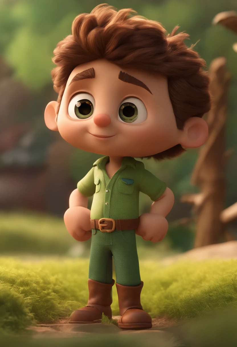 personagem dos desenhos animados de um homem com com uma camisa verde escrito BR, animation character, Caractere estilizado, animation style rendering, 3D estilizado, Arnold Maya render, 3 d render stylized, toon render keyshot, Personagem 3D, Personagem 3D, 3d rendering stylized, 3 d character render, personagem de desenho animado, Personagem de close up, Pose de personagem, (Estilo Pixar) (master part:1.2) (Bokeh) (best quality) (pele detalhada) (textura detalhada) (8k) (argila) (Cinematic lighting) (foco nítido