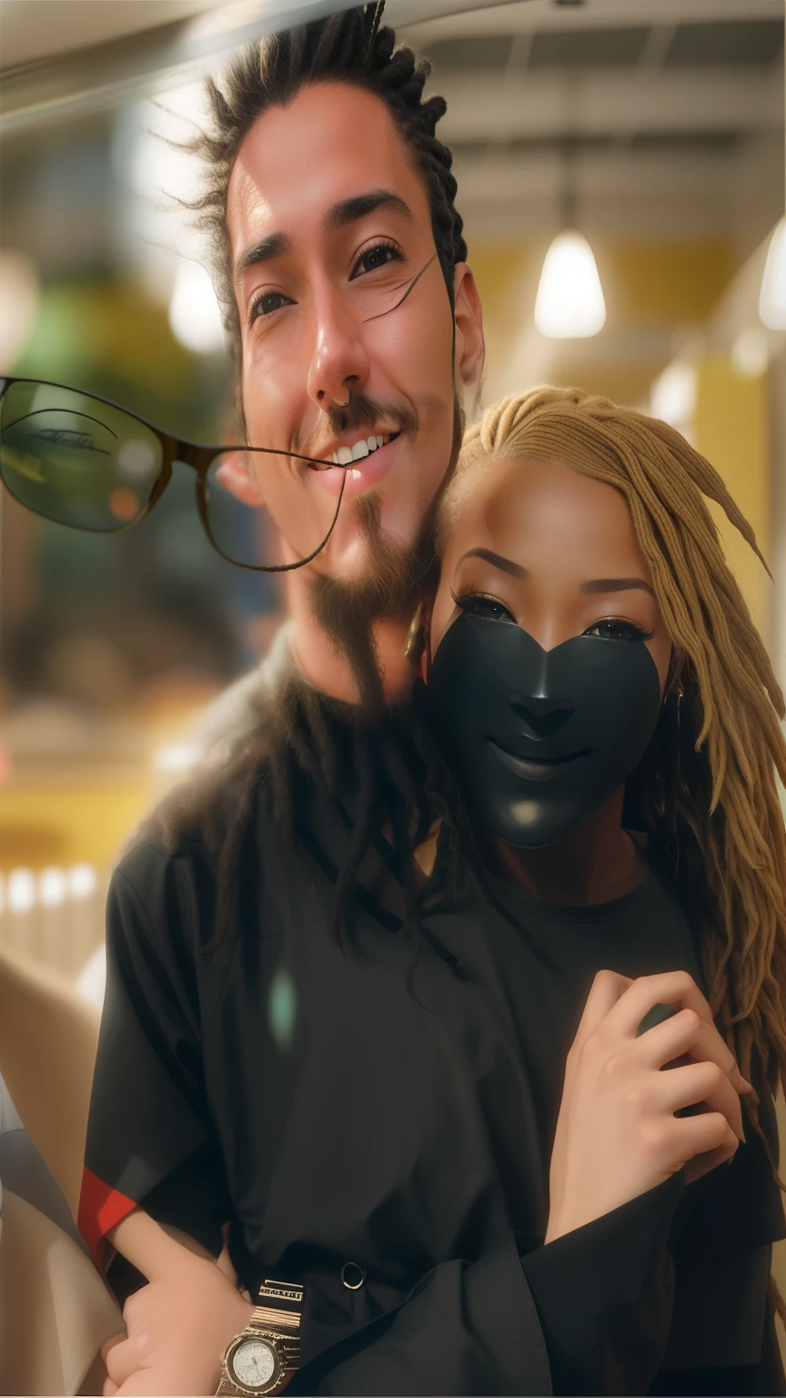 there is a man and a woman that are posing for a picture, Tyler Edlin e Natasha Tan, Thomas Anthony e Malika Favre, Directed by: Nandor Soldier, imagem de perfil, Retrato de duas pessoas, they are in love, dreads, Malika Favre, Karolina Cummings, Lovely couple, dreadlock breed hair