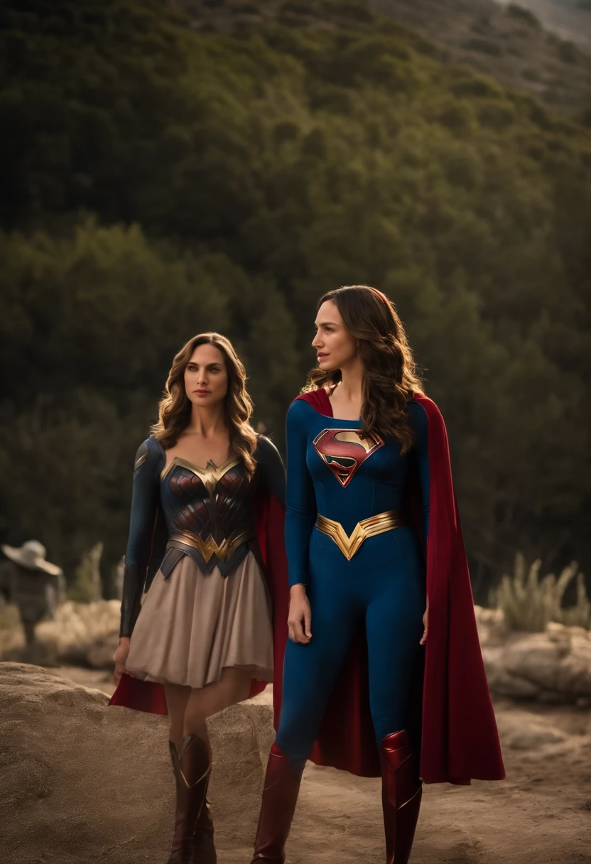 Mujer maravilla gal gadot y Super girl melissa benoist