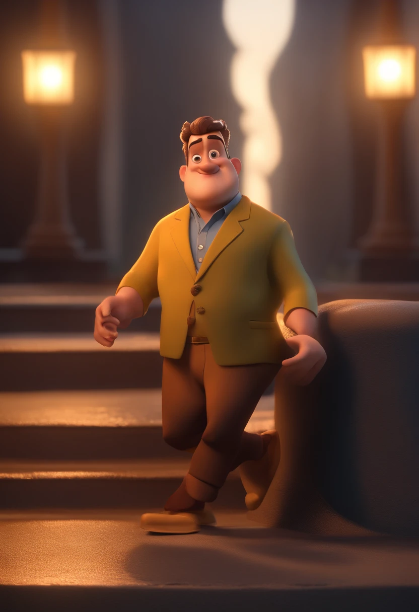 personagem dos desenhos animados de um homem, animation character, Caractere estilizado, animation style rendering, 3D estilizado, Arnold Maya render, 3 d render stylized, toon render keyshot, Personagem 3D, Personagem 3D, 3d rendering stylized, 3 d character render, personagem de desenho animado, Personagem de close up, Pose de personagem, (Estilo Pixar) (master part:1.2) (Bokeh) (melhor qualidade) (pele detalhada) (textura detalhada) (8k) (argila) (Cinematic lighting) (foco nítido