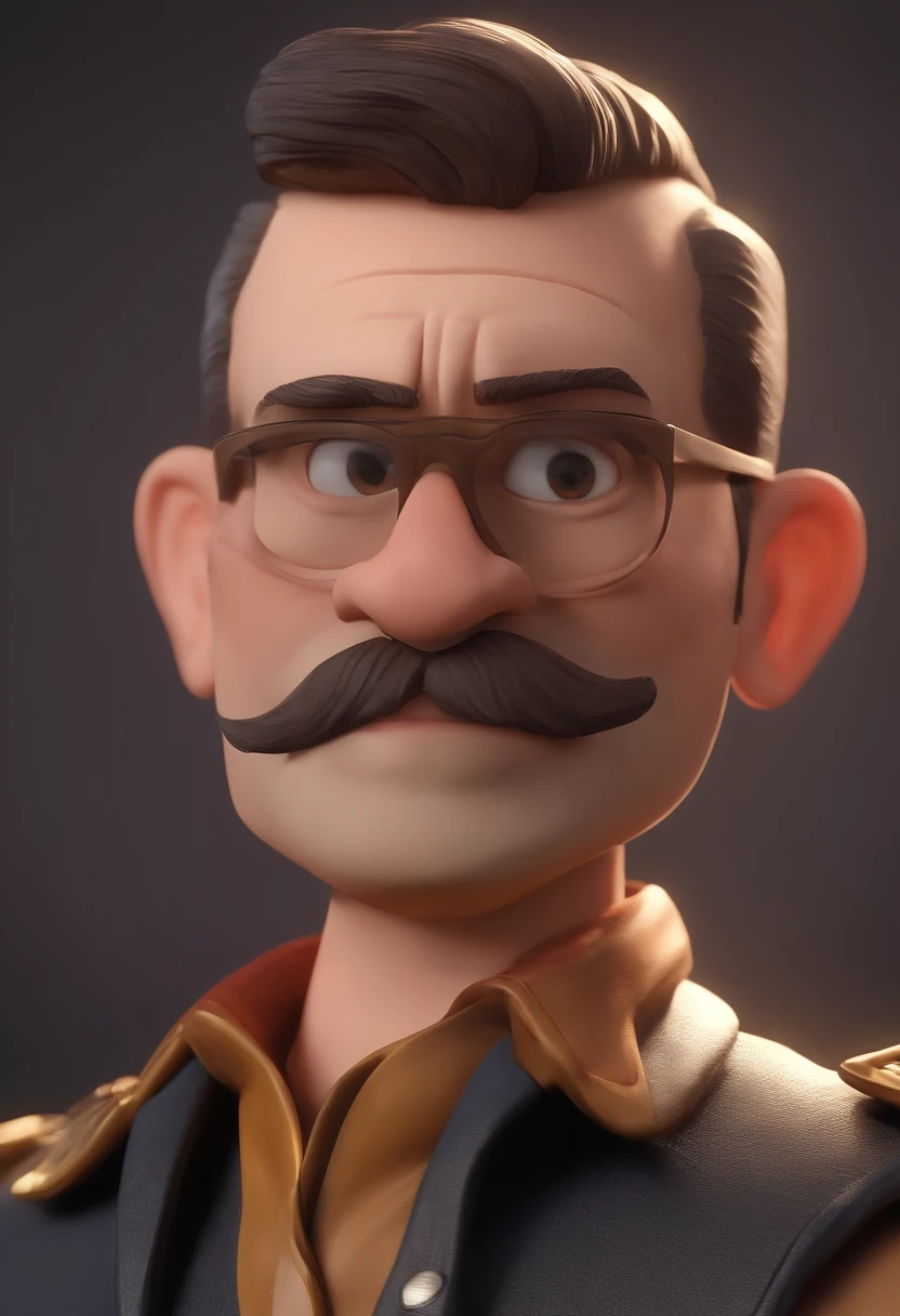Personagem de desenho animado de policiais trocando tiros com bandidos, luz do dia, rua movimentada , Caractere estilizado, animation style rendering, 3D estilizado, Arnold Maya render, 3 d render stylized, toon render keyshot, Personagem 3D, Personagem 3D, 3d rendering stylized, 3 d character render, personagem de desenho animado, Personagem de close up, Pose de personagem, (Estilo Pixar) (master part:1.2) (Bokeh) (best quality) (pele detalhada) (textura detalhada) (8k) (argila) (Cinematic lighting) (foco nítido,Senta e vaza a parte superior do corpo
