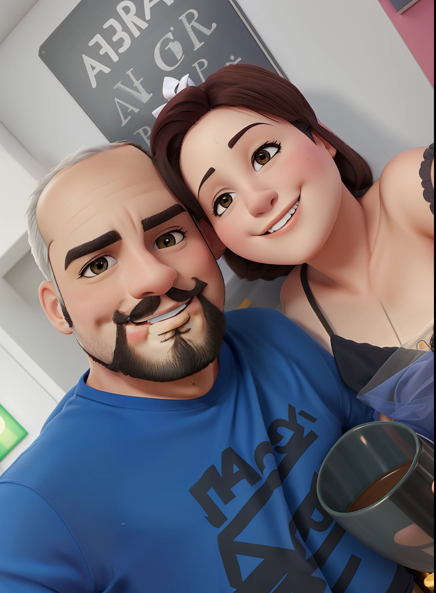 casal num bar se divertindo bebendo