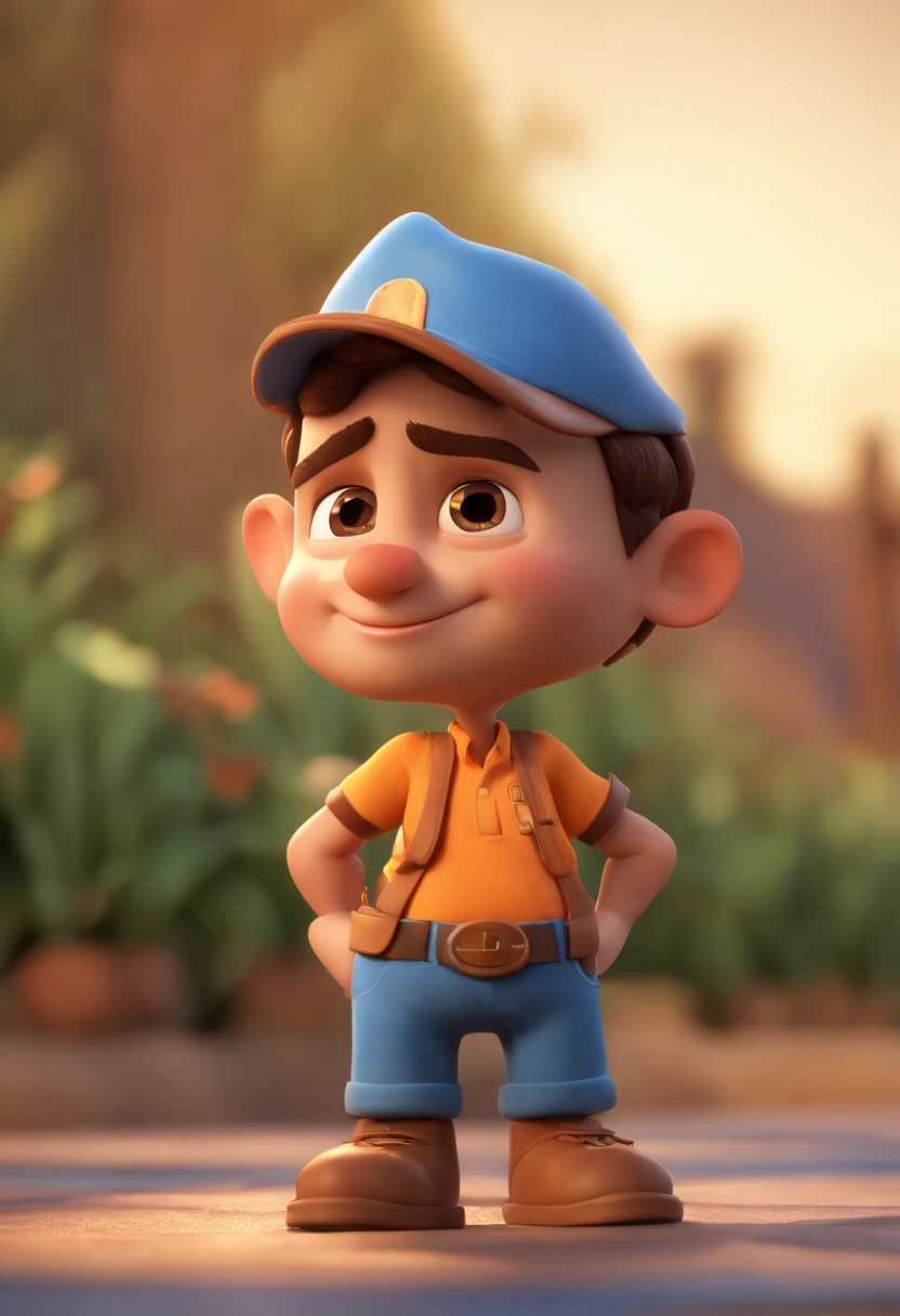 personagem dos desenhos animados de um homem e uma camisa azul, animation character, Caractere estilizado, animation style rendering, 3D estilizado, Arnold Maya render, 3d stylized rendering, toon render keyshot, Personagem 3D, Personagem 3D, 3d rendering stylized, 3 d character render, personagem de desenho animado, Personagem de close up, Pose de personagem,  (Estilo Pixar) (master part:1.2) (Bokeh) (best quality) (pele detalhada) (textura detalhada) (8k) (argila) (Cinematic lighting) (foco nítido