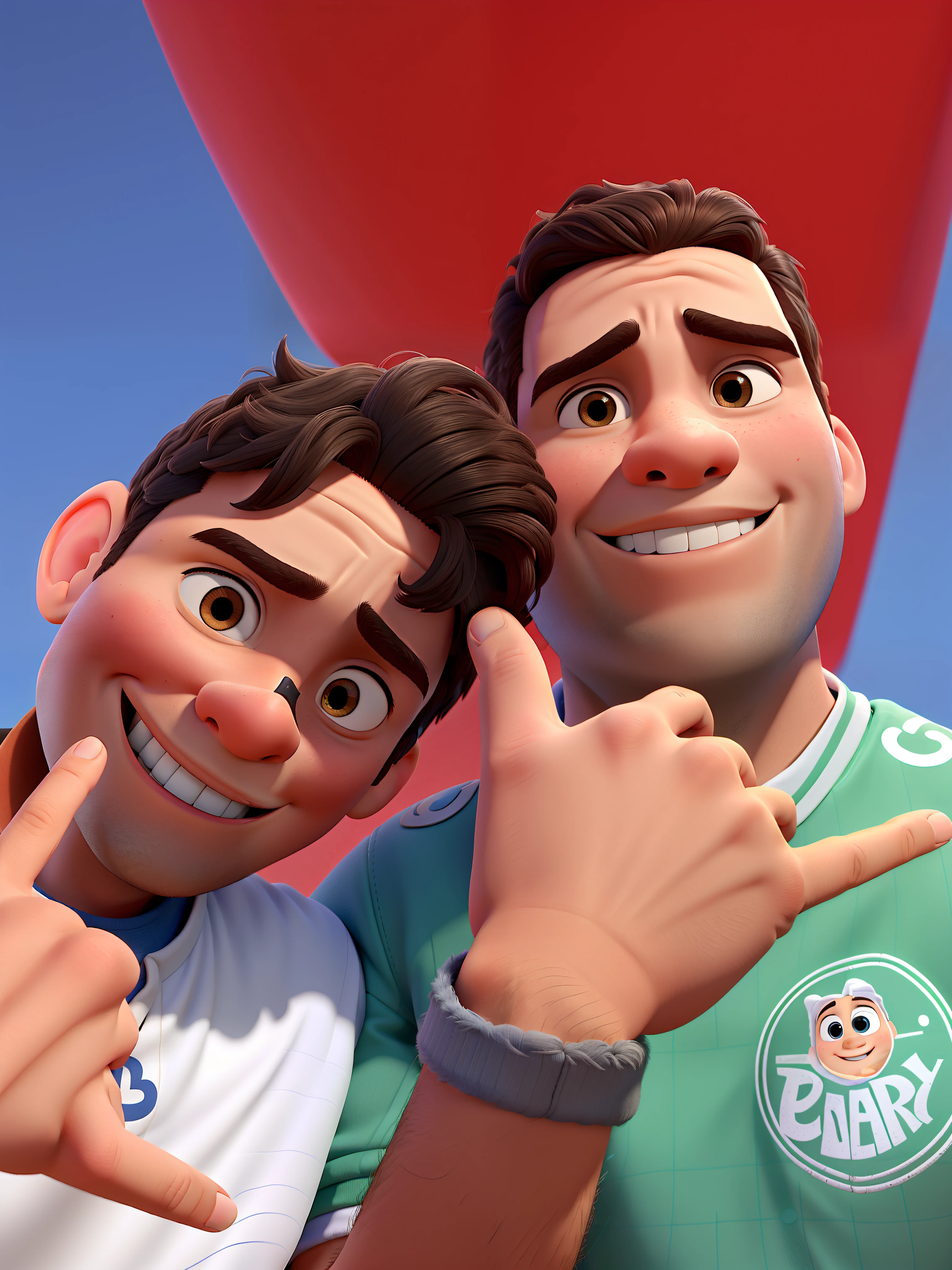 menino e homem no estilo Disney Pixar, alta qualidade, melhor qualidade
