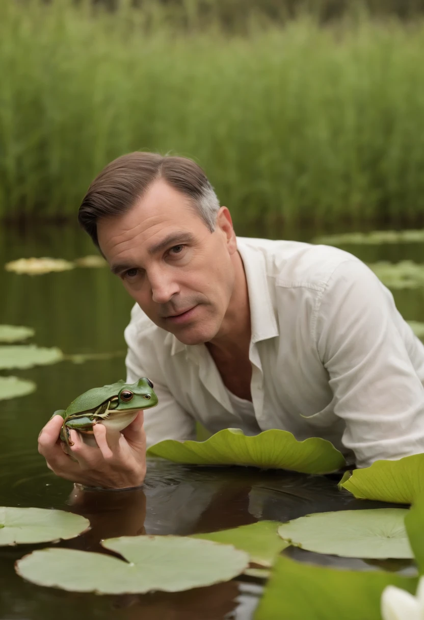 Walter Branco, In a pond with lots of frogs, He's drinkin' skinny, That a lily pad on the top of your head