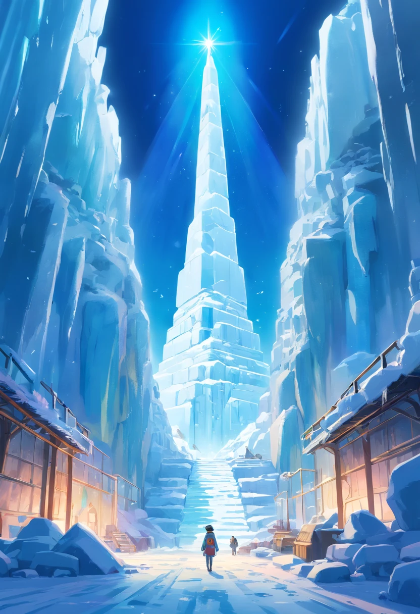 Antarctic continent、amazing composition、Huge ice wall、Ice pyramid、Ruins、spaceships、The human、Ice World、Ancient ruins、researcher、Plants、Wide entrance、