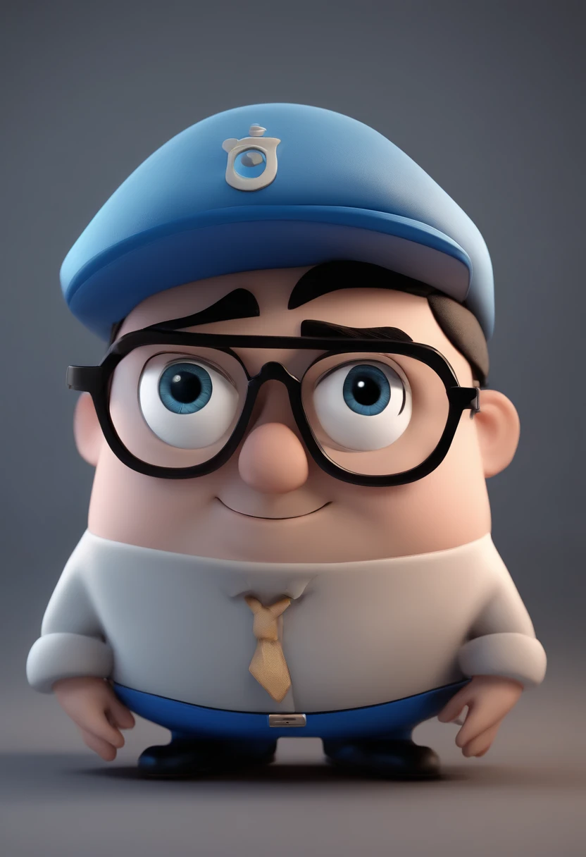 Cartoon character of a man with black glasses and a blue shirt, animation character, Caractere estilizado, animation style rendering, 3D estilizado, Arnold Maya render, 3 d render stylized, toon render keyshot, Personagem 3D, Personagem 3D, 3d rendering stylized, 3 d character render, personagem de desenho animado, Personagem de close up, Pose de personagem, (Estilo Pixar) (master part:1.2) (Bokeh) (best quality) (pele detalhada) (textura detalhada) (8k) (argila) (Cinematic lighting) (foco nítido