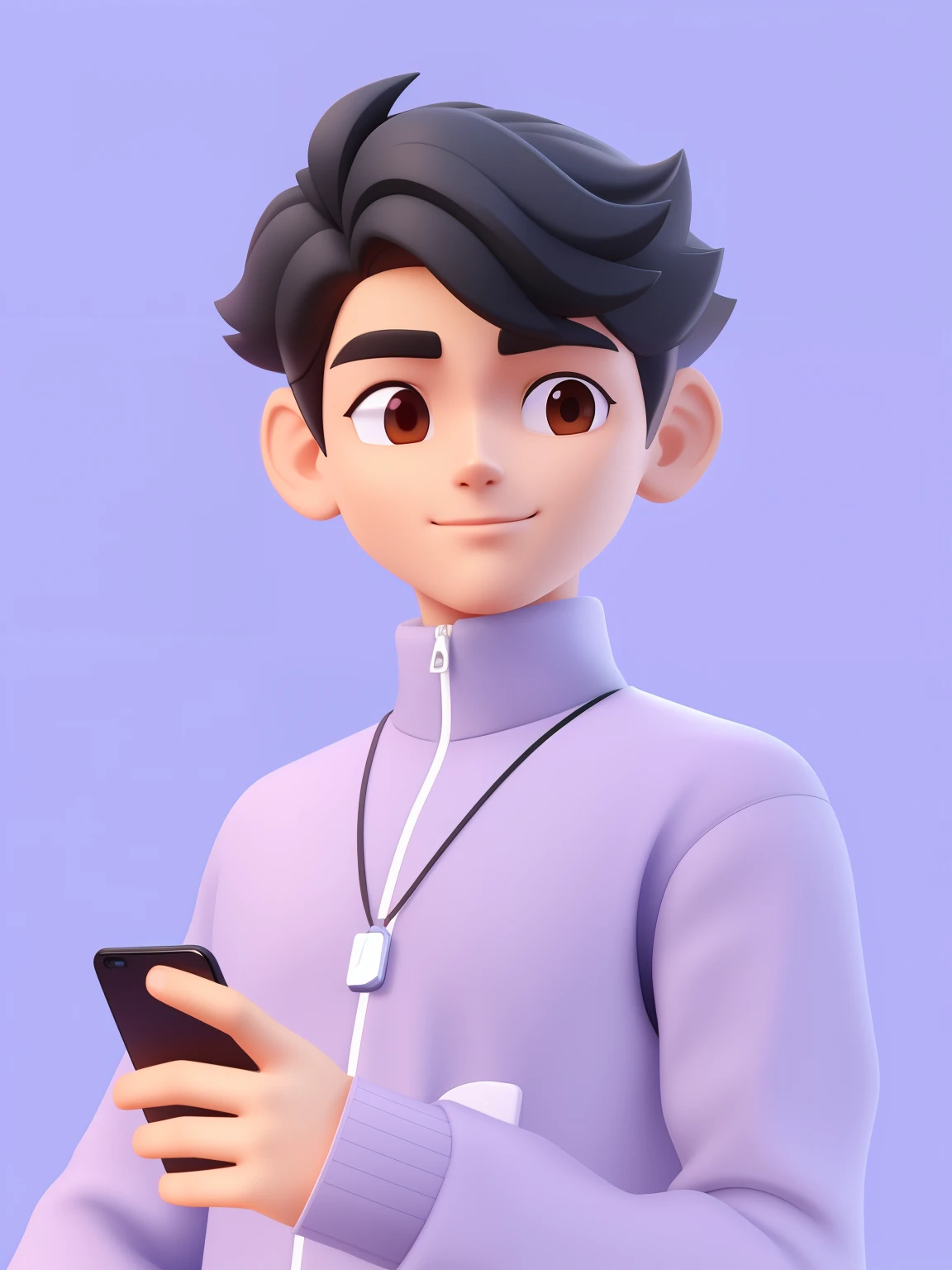 Cartoon character of a man with a mobile phone in his hand, Stylized 3 D, an animated character, 3d character, 3 d character, digital character illustration, stylized character, 3 d render stylized, digital character, 3 d character render, highly detailed character, animation style render, character render, Rendu portrait 8k, close up character, smooth 3 d illustration