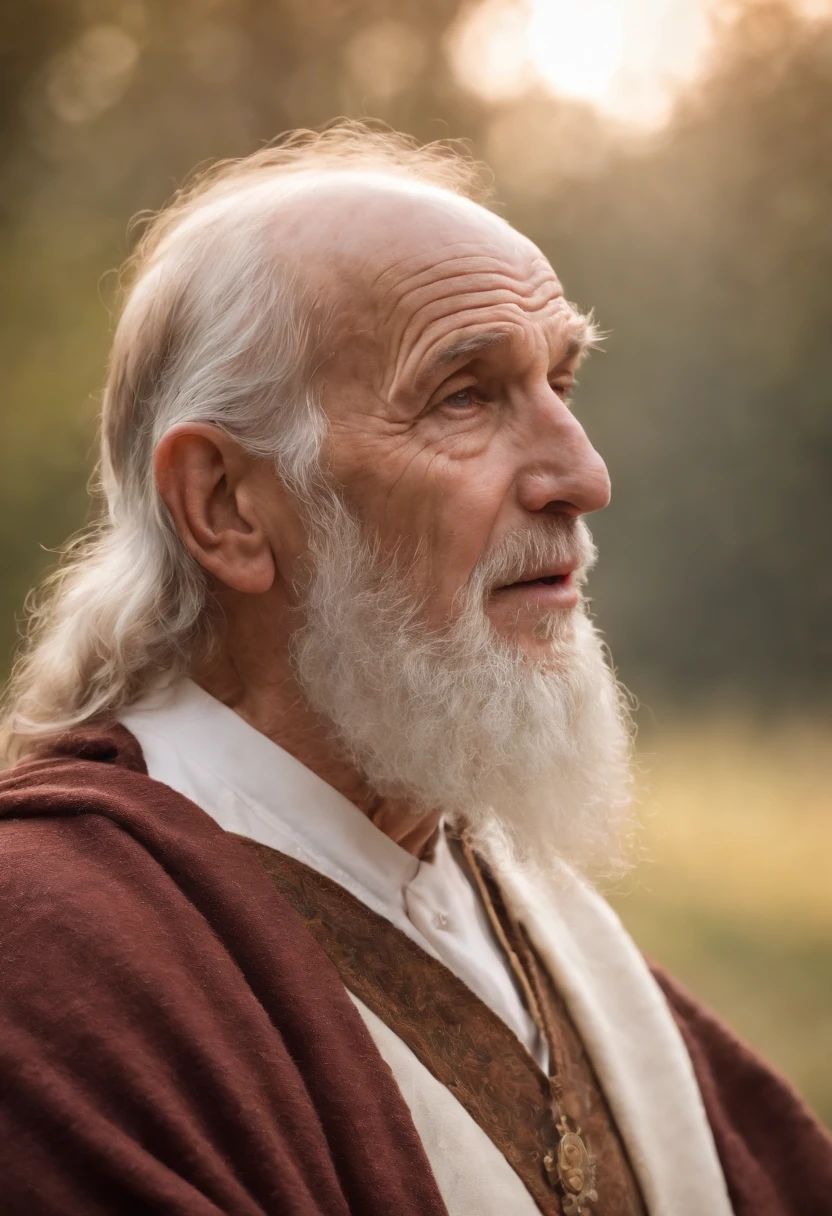 Old man talking with God, Biblical characters from the New Testament of the Bible,