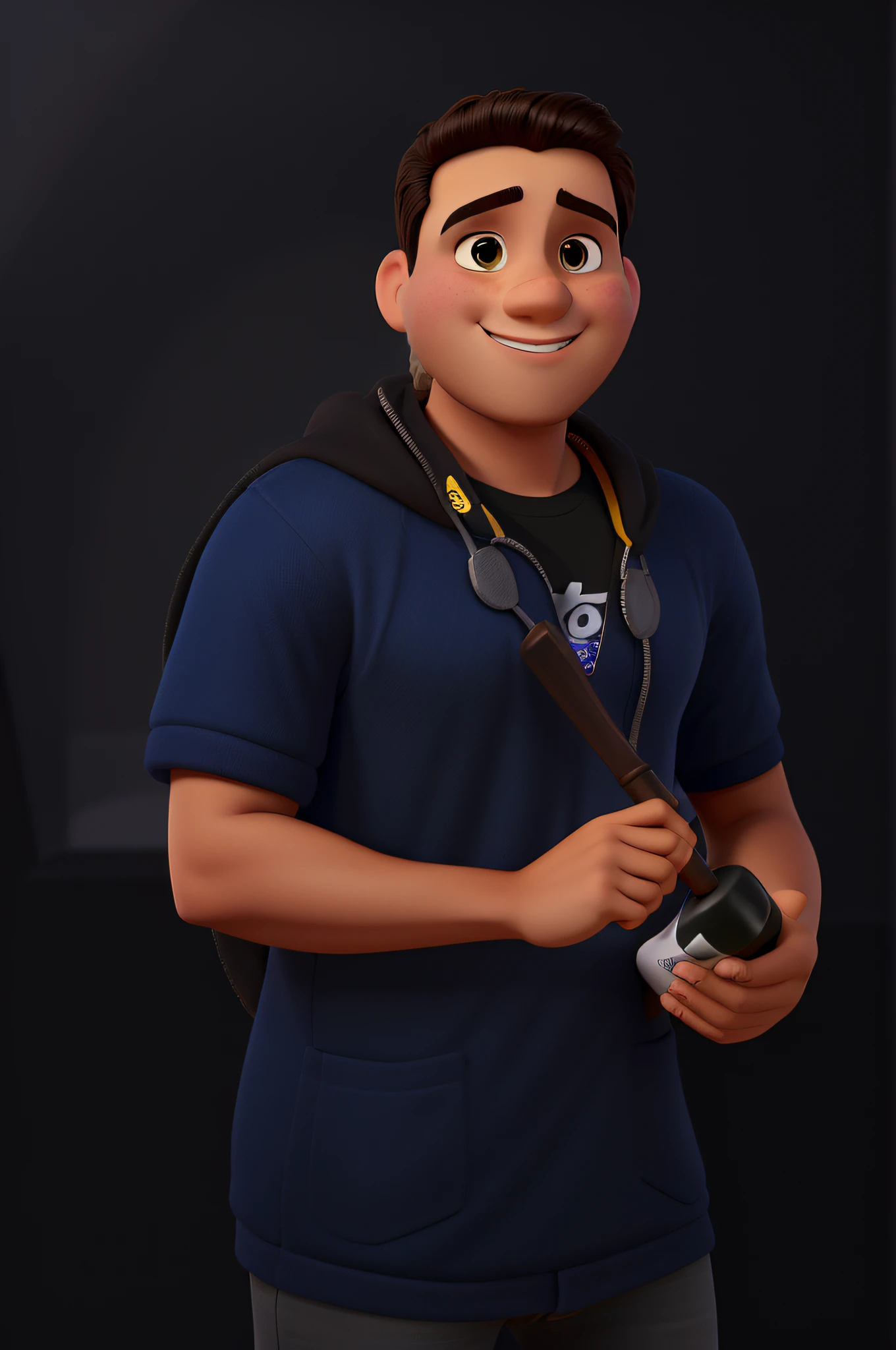Um jovem amarelo estilo disney pixar, alta qualidade, melhor qualidade, nome Gabriel