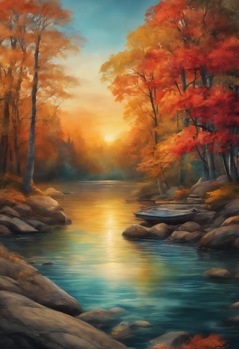 fazer o desenho vividamente colorido com aquarela, 4k