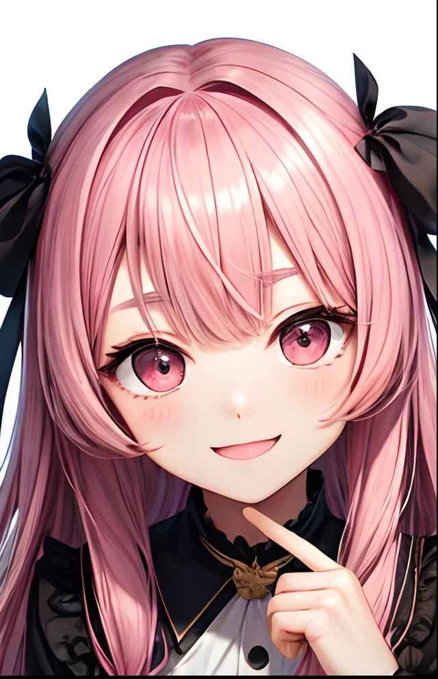 girl with、No background、without background、Background through、Pink hair、Pink hair、The long-haired、long、Subject bangs、Pattsun bangs、Aligned bangs、Sareme、drooping eyebrows、Takuambi、Marovi、Round eyebrows、No light in the eyes、Menhera、morbid、Dark look、bandaid、Wrist cut、embarrassed、kawaii、Smiling、A smile、No background