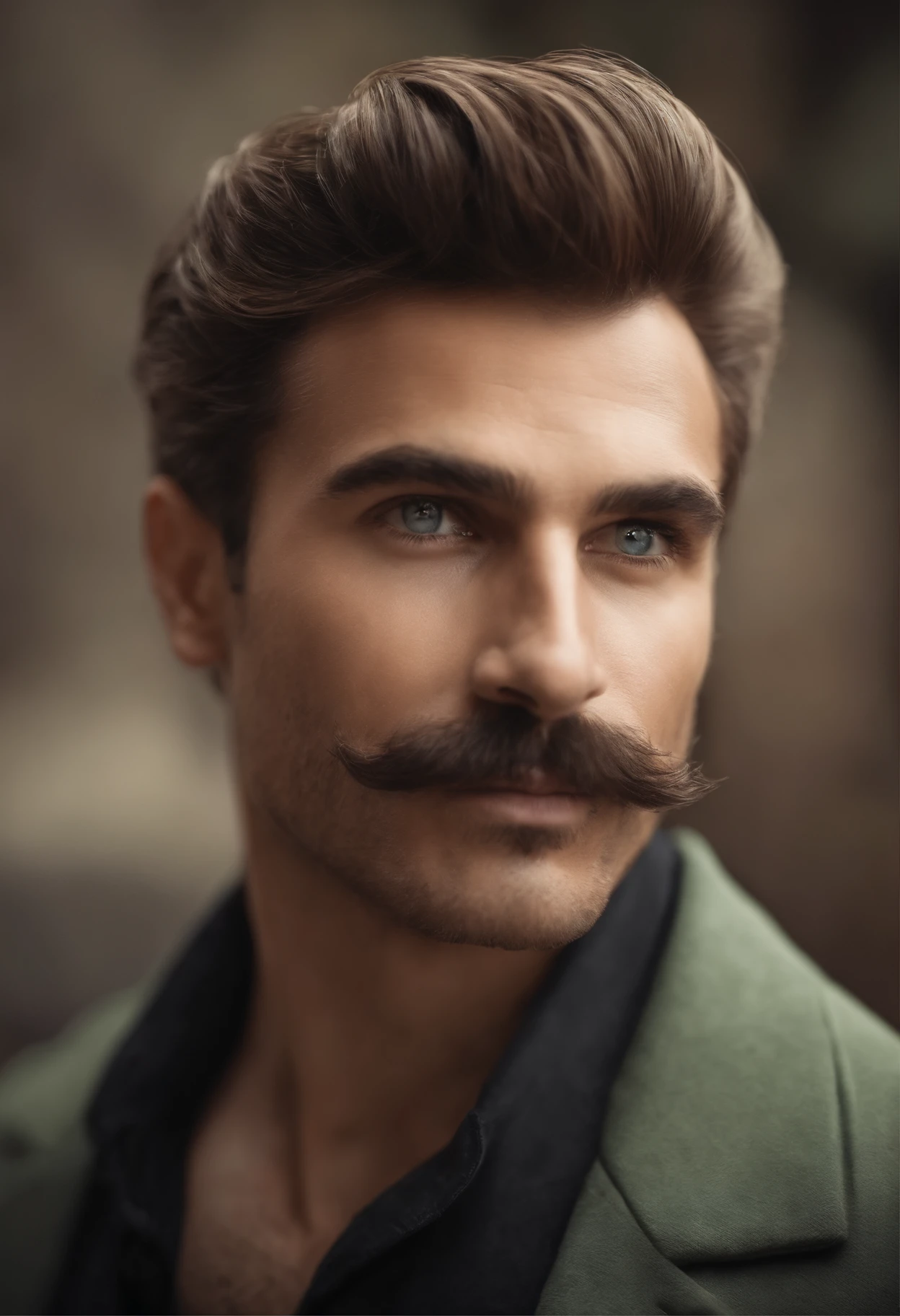 Criar um personagem no estilo pixar dentro de um jaleco. personagem de olhos azuis alta, cabelo longo  castanho claro, branca. Com esposo barbudo com bigode, moreno alto forte de olhos castanhos estilo europeu.