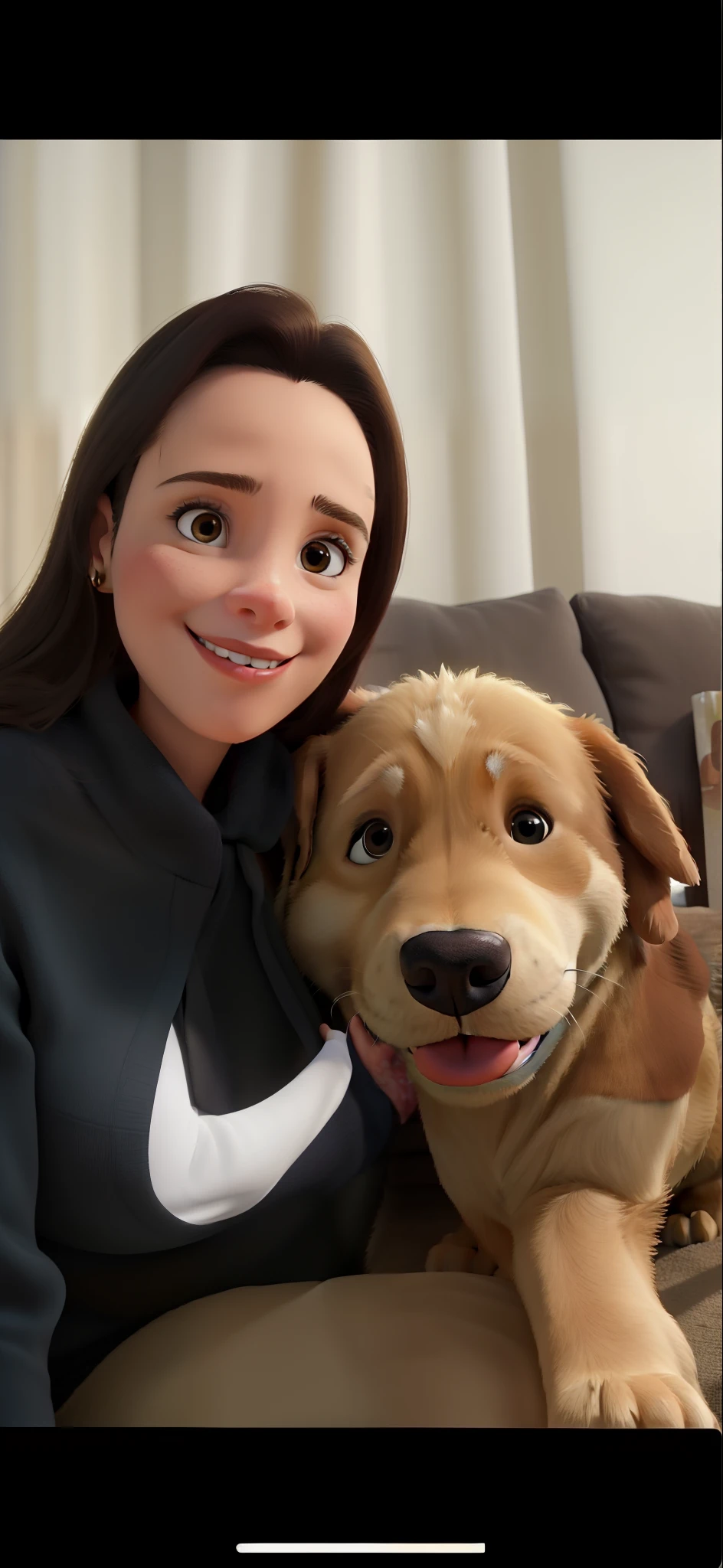 Obra-prima, de melhor qualidade, A woman cuddling with a golden retriever