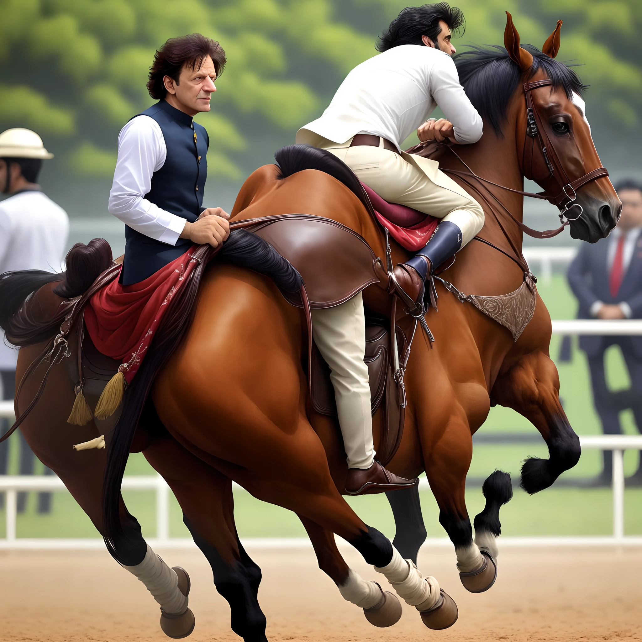 Imran khan on horse back