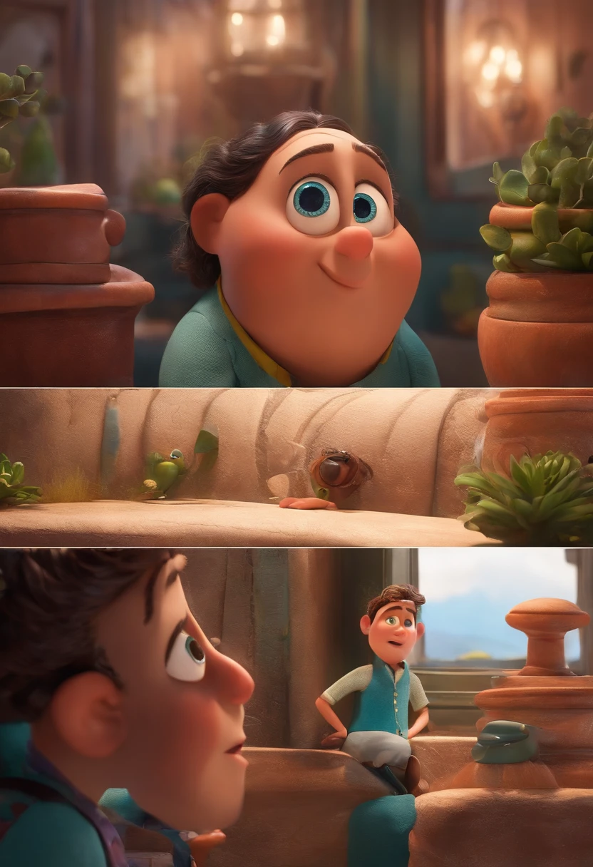 A Dream Architect Inspired by Pixar Animation, de perto. The character takes center stage with captivating facial expressions, oferecendo um toque de irrealidade