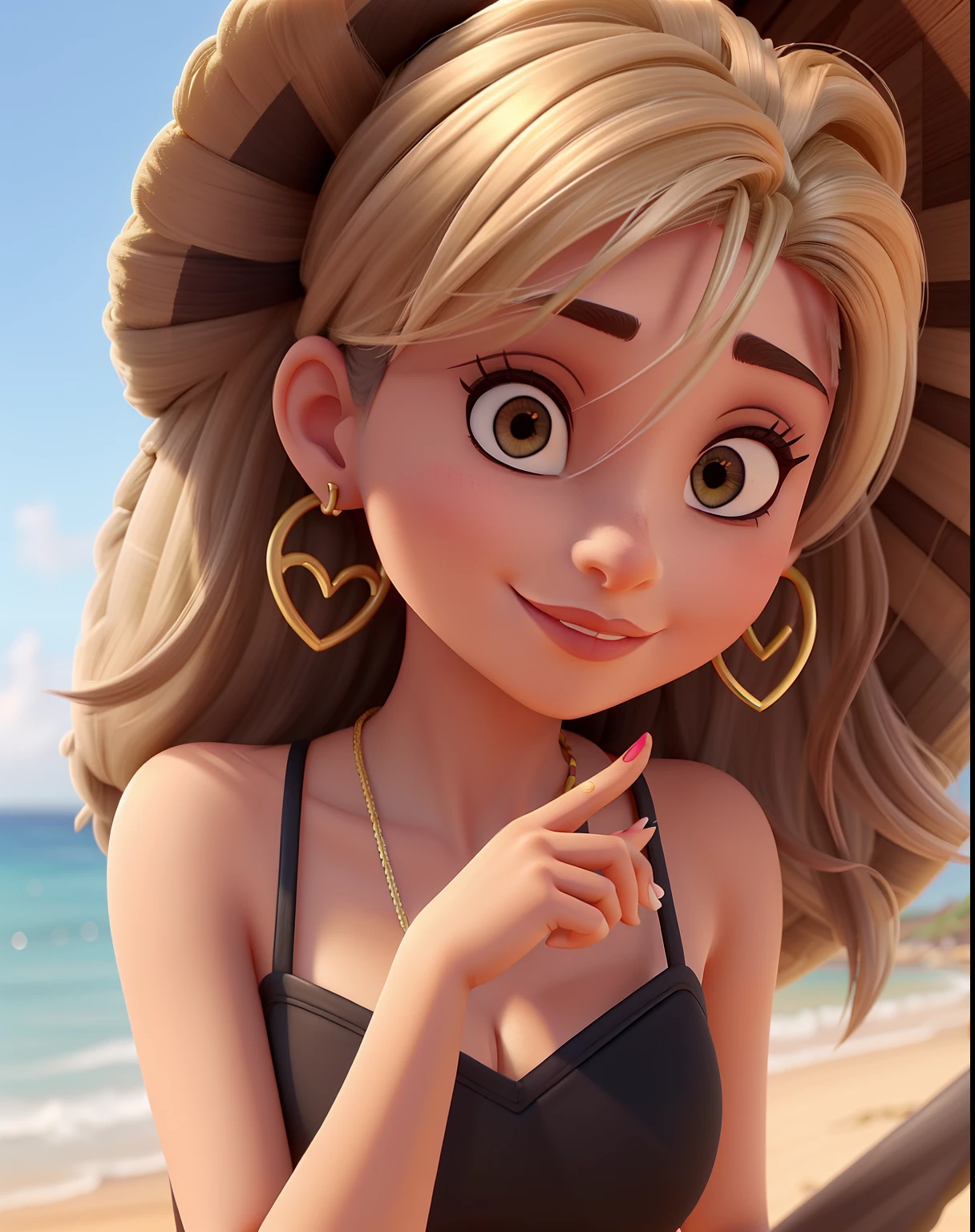 Uma mulher estilo disney pixar, alta qualidade, melhor qualidade