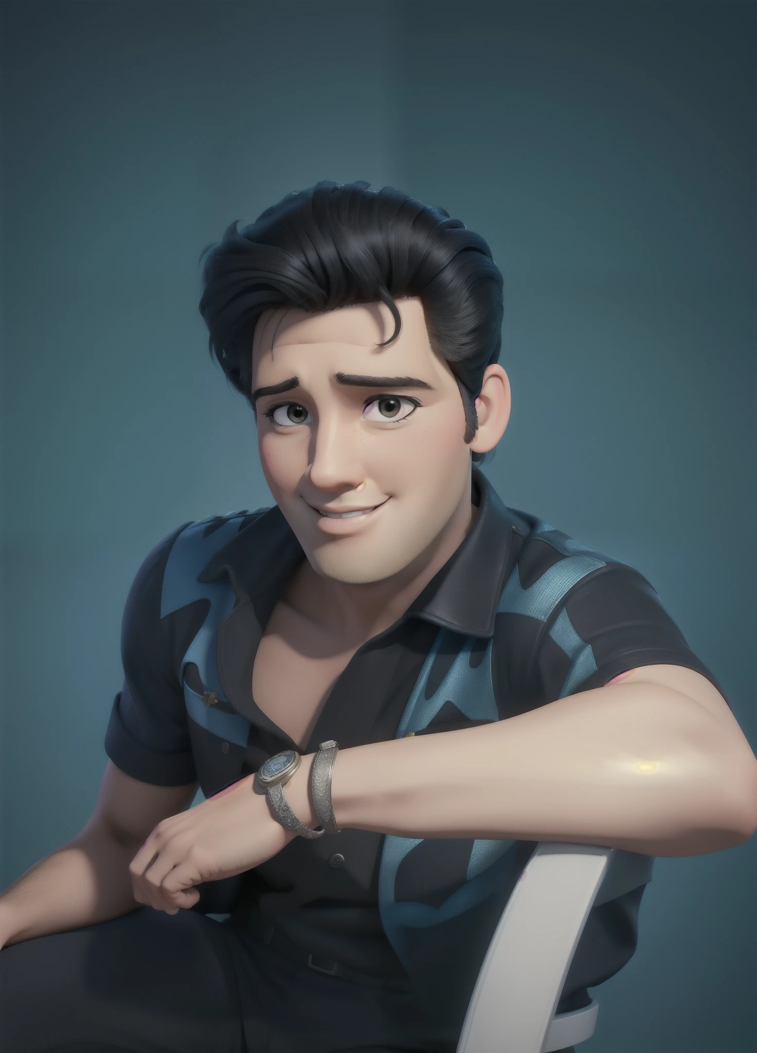 Elvis presley , estilo Disney PIXAR, alta qualidade, melhor qualidade
