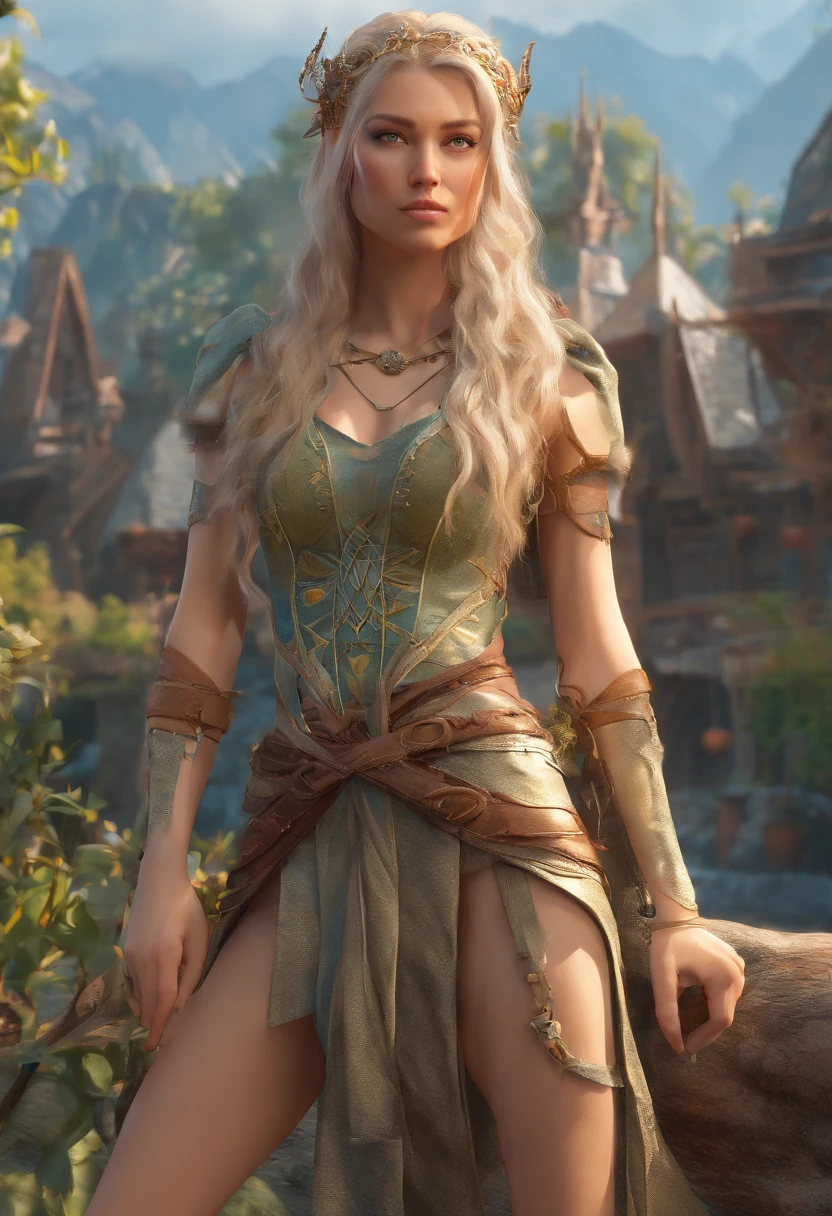 (extremely detailed 8k wallpaper, Ultrarealistic:1.3), of a (beautiful 20 years old female warrior of Elvish origin with a (very detailed very long hair with an intricate hairstyle:1.3)), spider web, bound, tied up, ((arms bound behind back)), gagged, silk, gag, cocoon, Intricate, High Detail, dramatic, photo realistic, HDR, UHD, photography, subsurface scattering, (depth of field:0.3), (full body shot:1.3), full-length portrait, fantasy setting, village background, Style-Normal