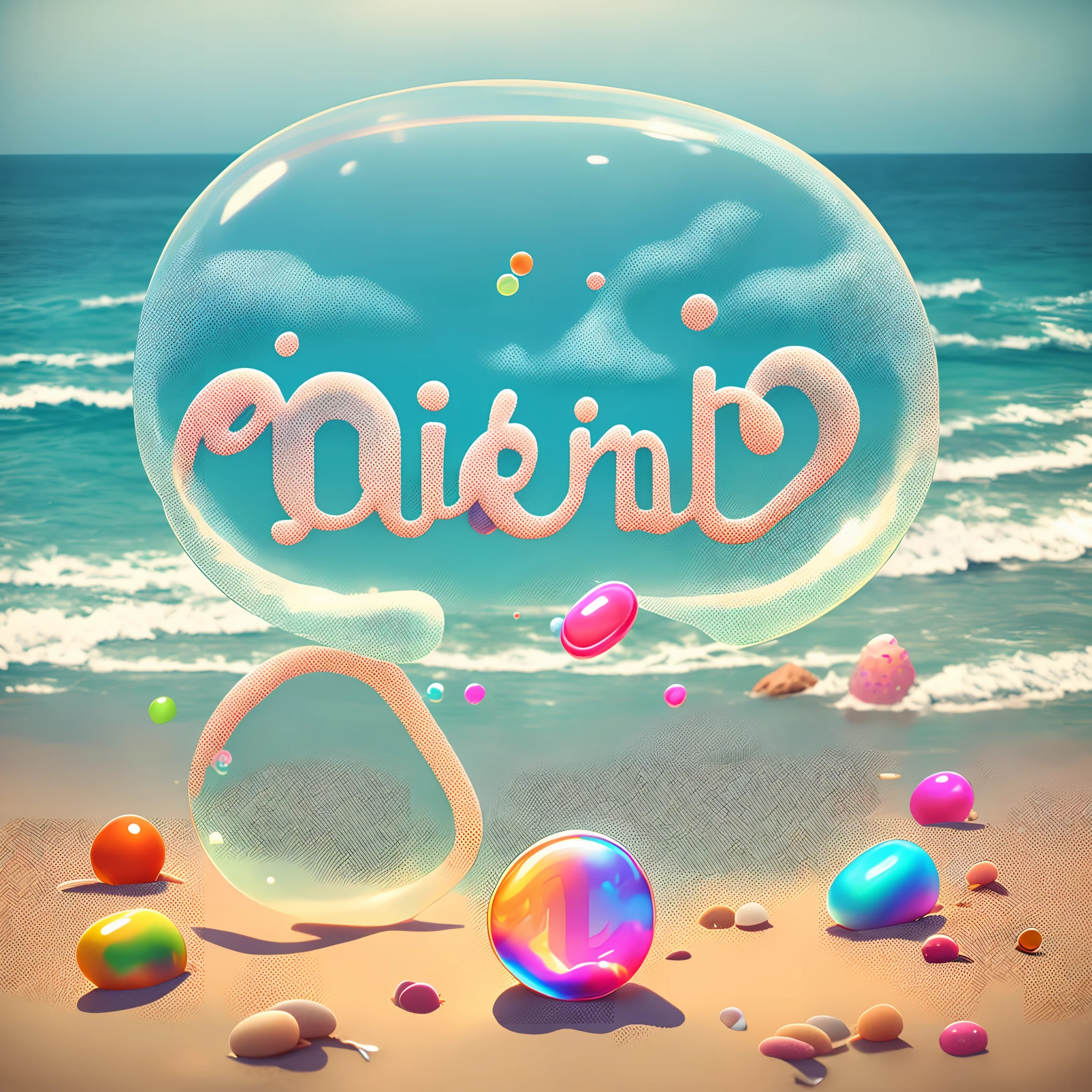 the word “instagram” in bubble letters on a blurred beach background