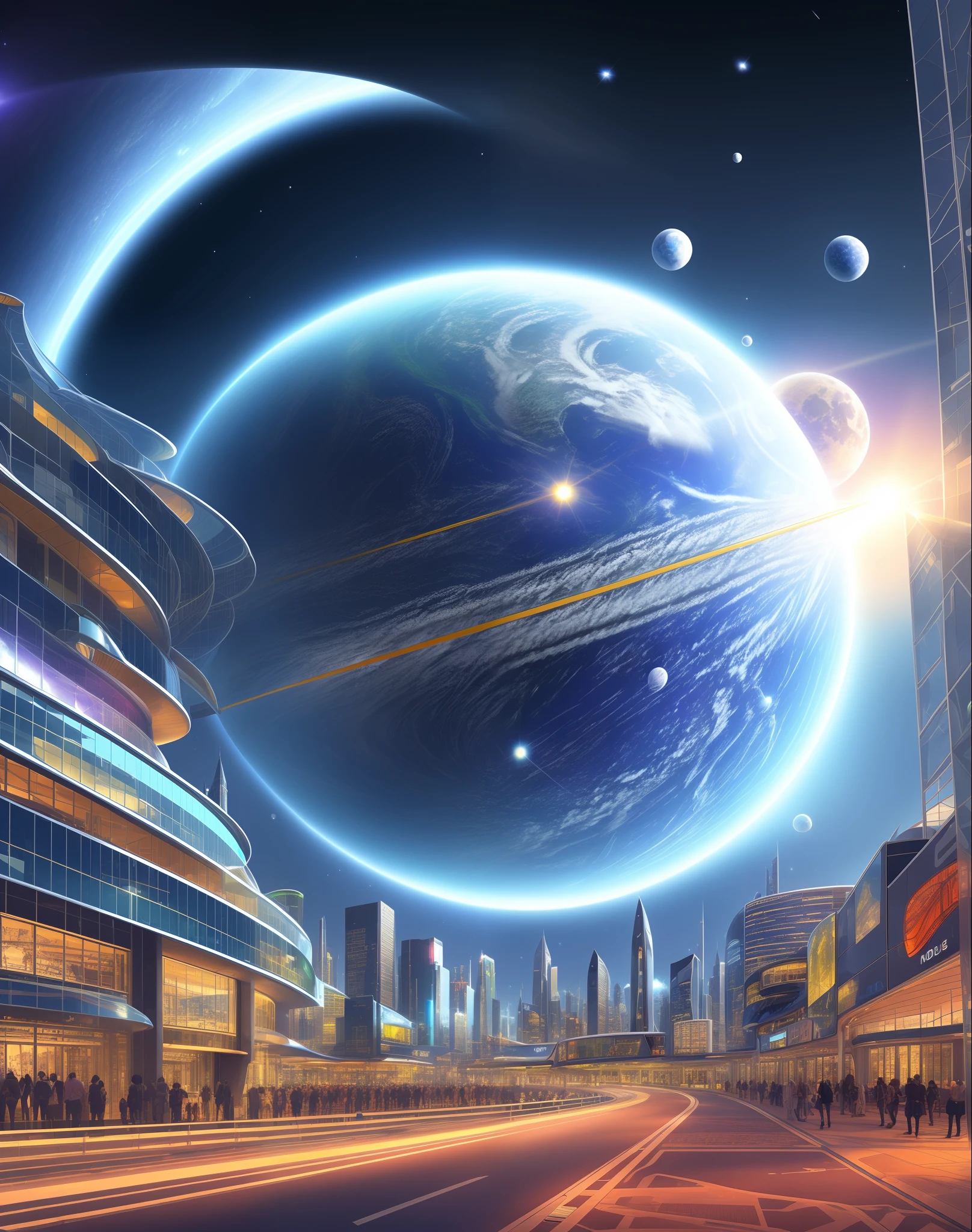 Möbius Future World,The city was built to space