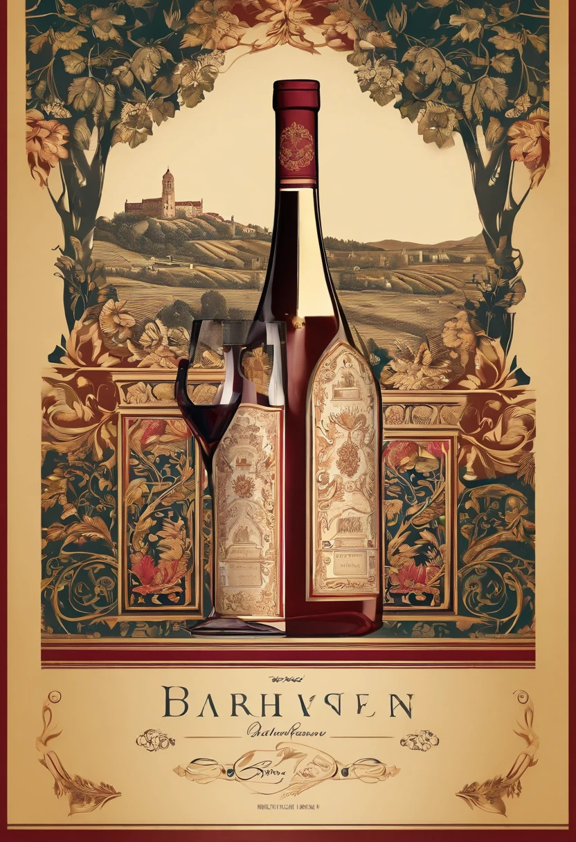 Wine packaging，European pattern