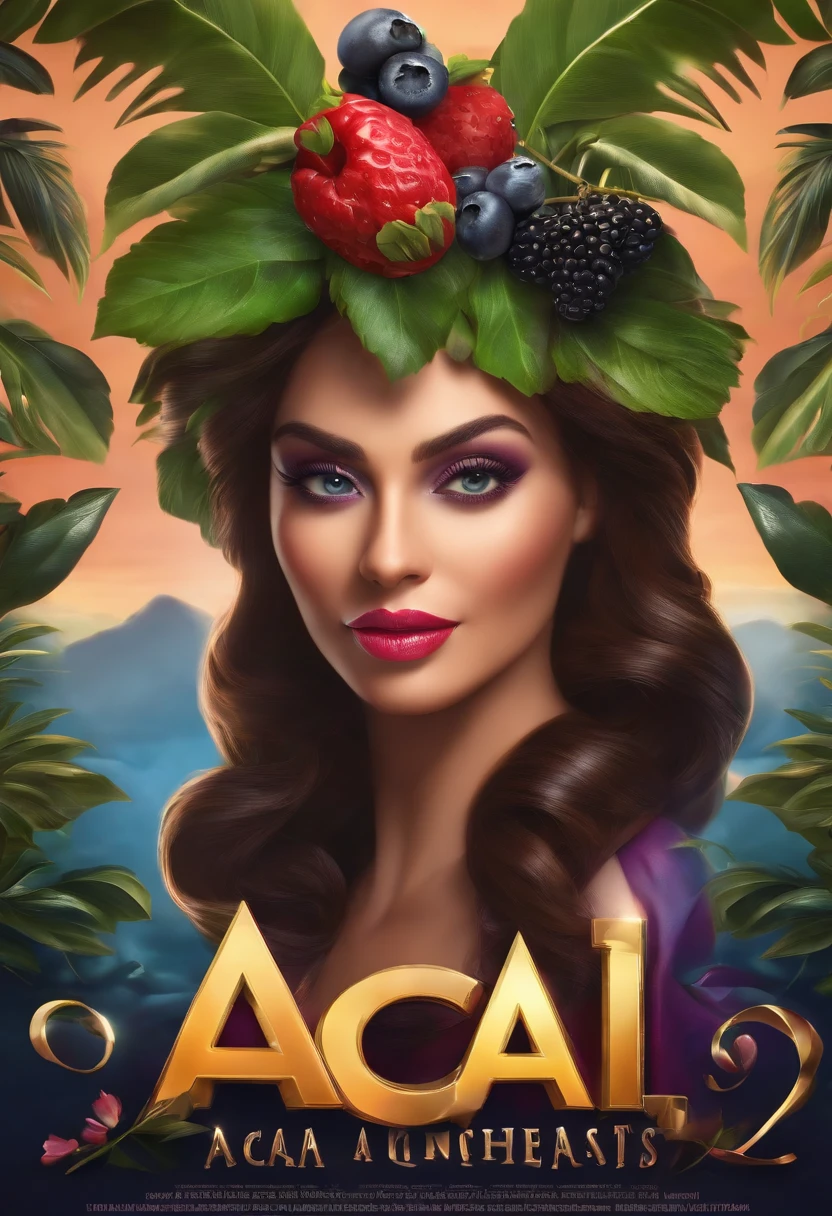 3D logo with the name açai of the Northeast