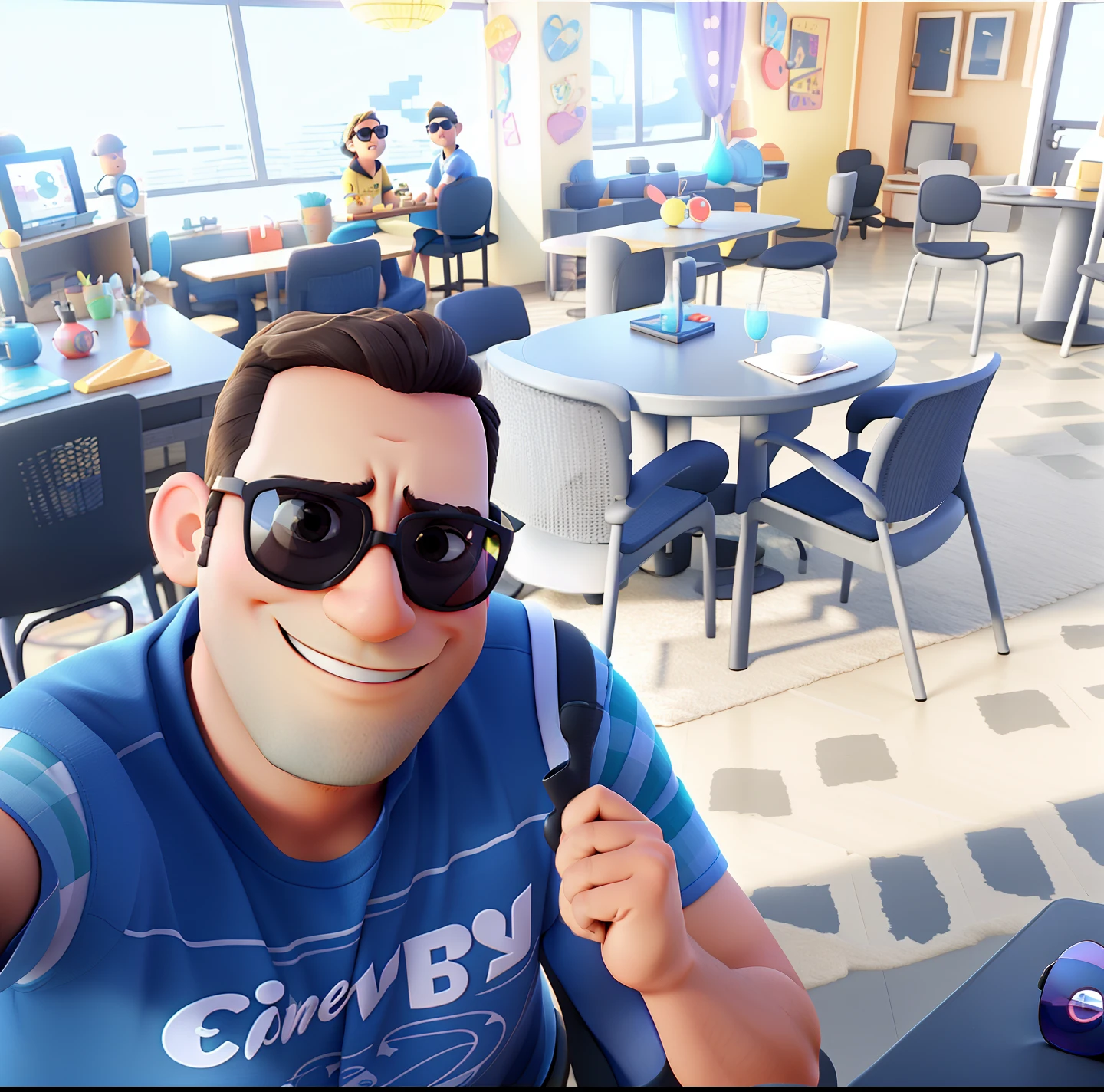 Honem with sunglasses, estilo Pixar Disney 3D