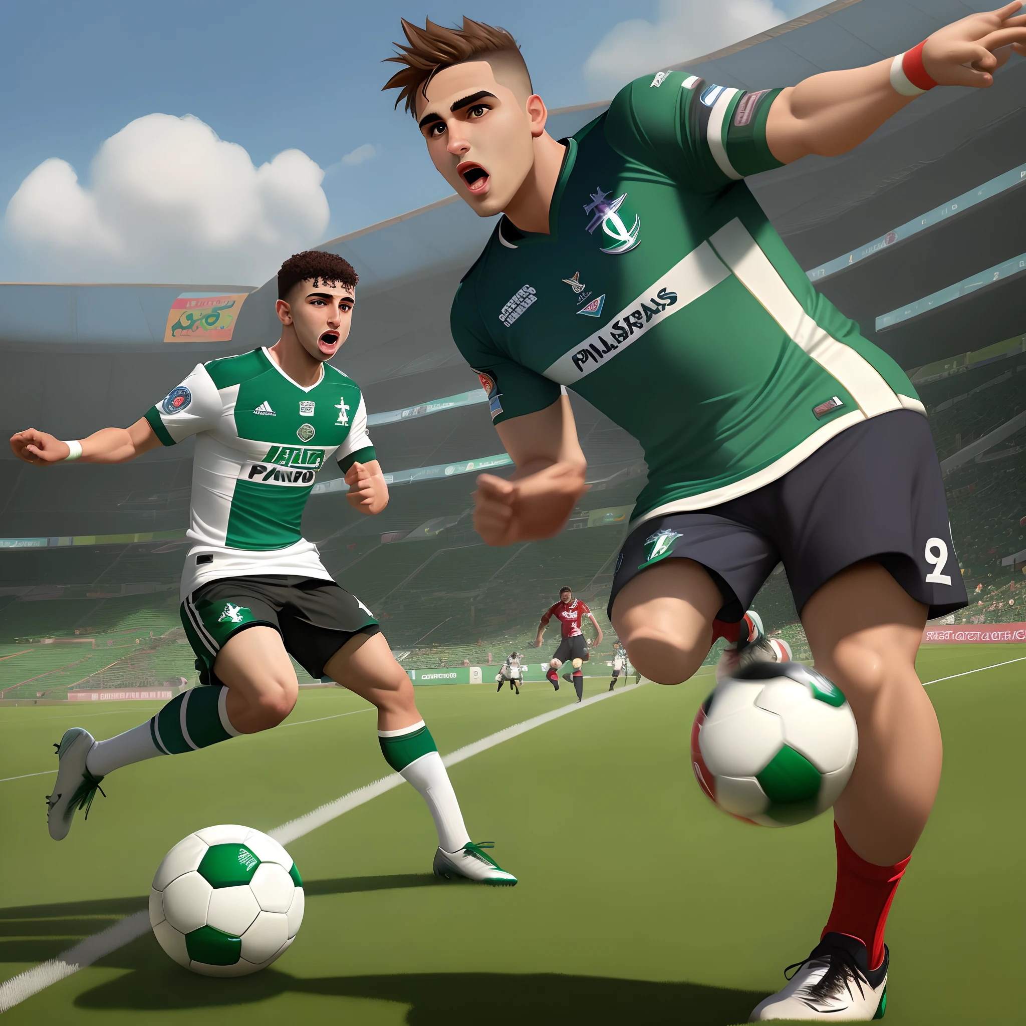 Criar um jogador de futebol do Palmeiras no estilo Pixar