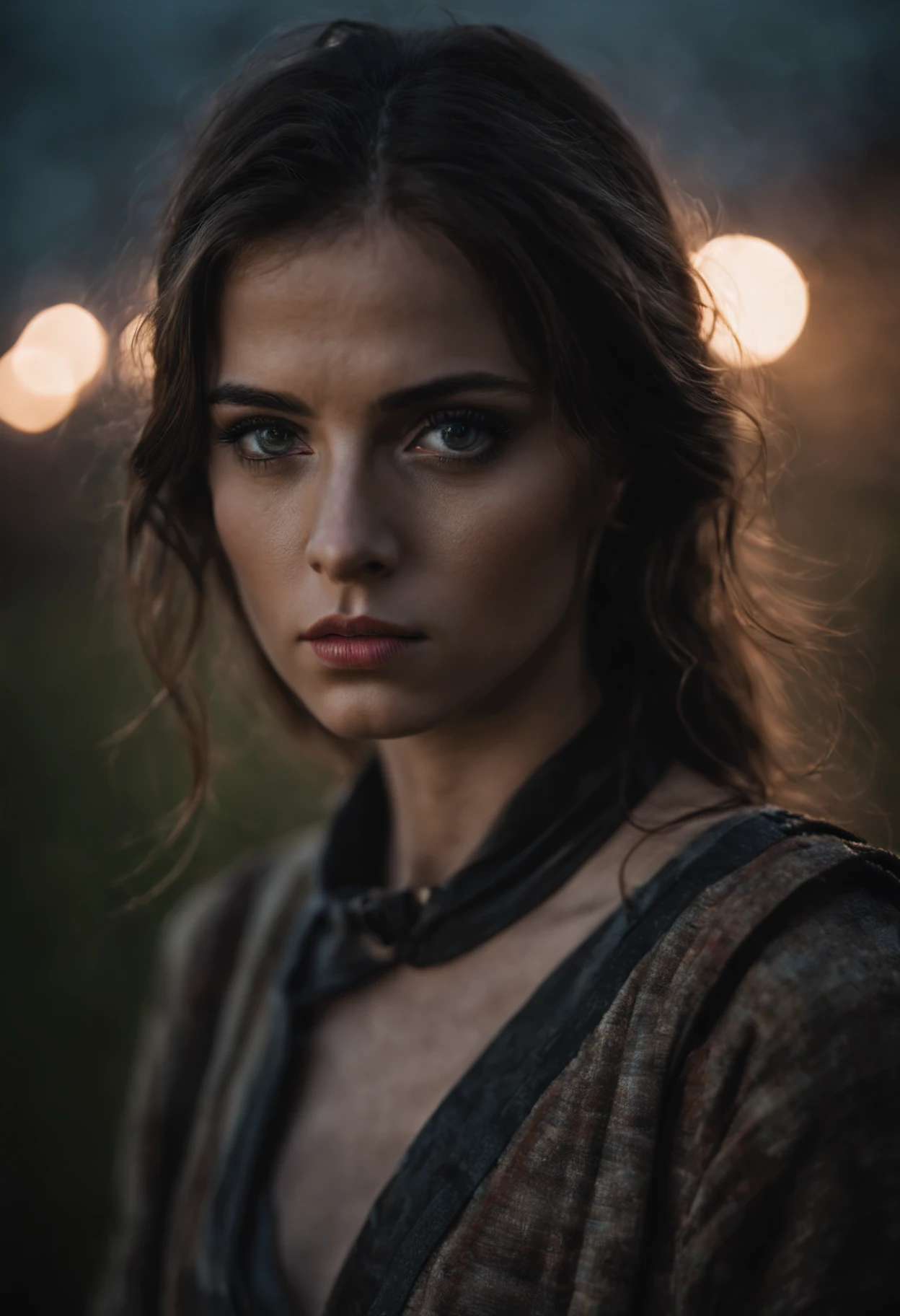 Striped Insecure (young woman:1.1) , background is Delicious Monastery, at Dusk, deep focus, Graphic novel, Confused, Post-Apocalyptic, Bloom light, Depth of field 100mm, Amaro, RTX, make-up, mascara, ruined make-up, eyeshadow, (flat chest:1.2), moody atmosphere, misty, night, low light, chiaroscuro, masterpiece, best quality, (intricate details), dreamy, perfect eyes, dark pupils, magnificent, ethereal, volumetric lighting, lightroom, ((cinematic)), raytracing, subsurface scattering, face focus,