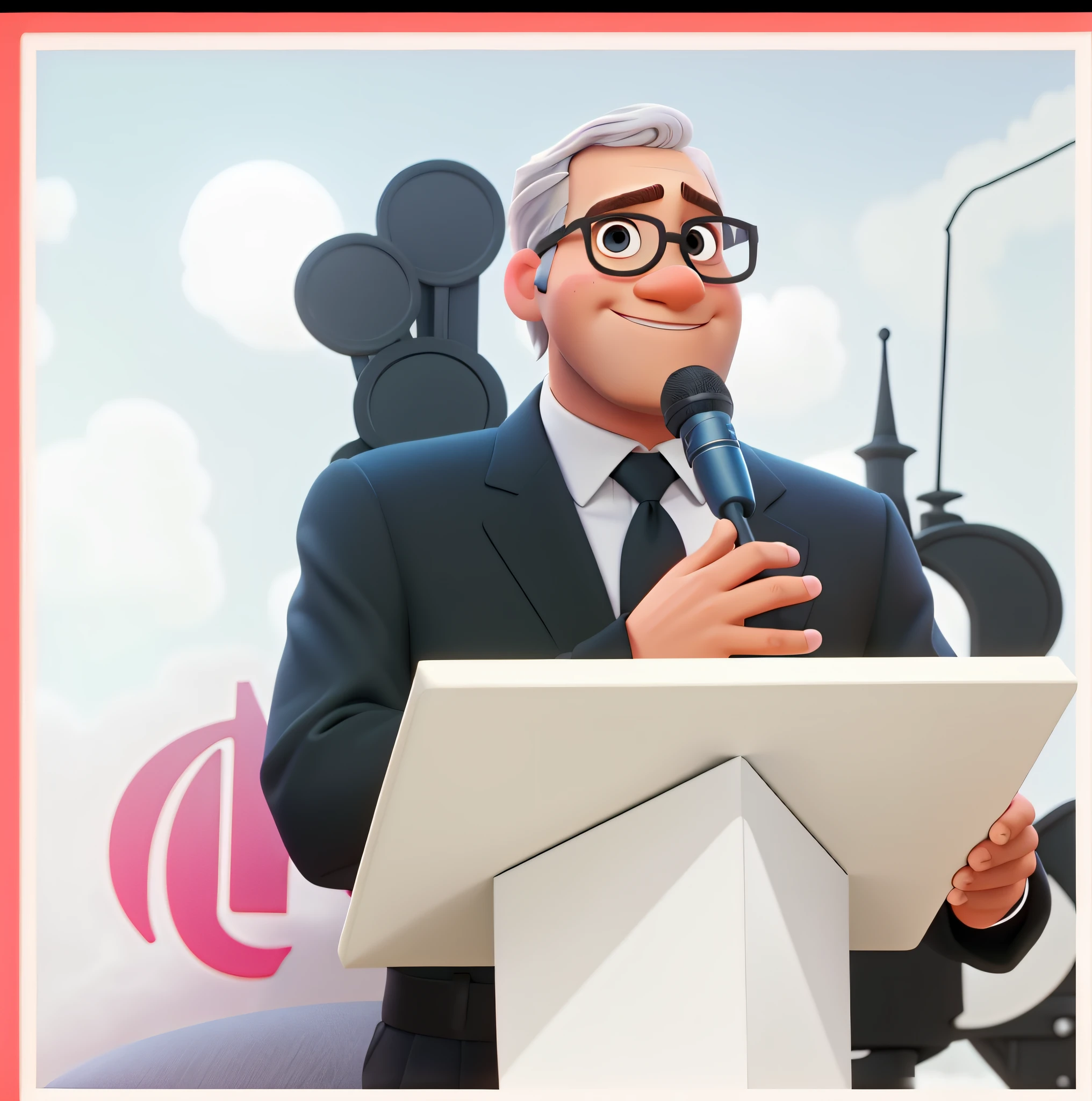 um homem estilo disney pixar, alta qualidade, melhor qualidae