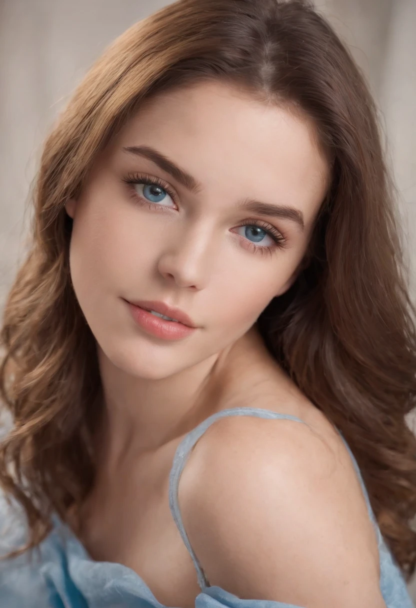 A boy with a medium athletic build about 150lbs and 5’10”, he’s got brown hair and brown eyes, he’s extremely handsome, sexy even, his eyes have a seductive look to them as he looks to his partner, a young female age 15 withreasts and just a big of ass, she has brown hair and blue eyes to match it, she has the same seductive look to her, this woman is extremely sexy with curves like no other. The boy and girl both have no cloths and have the intent of sex. And the guy has a huge dick