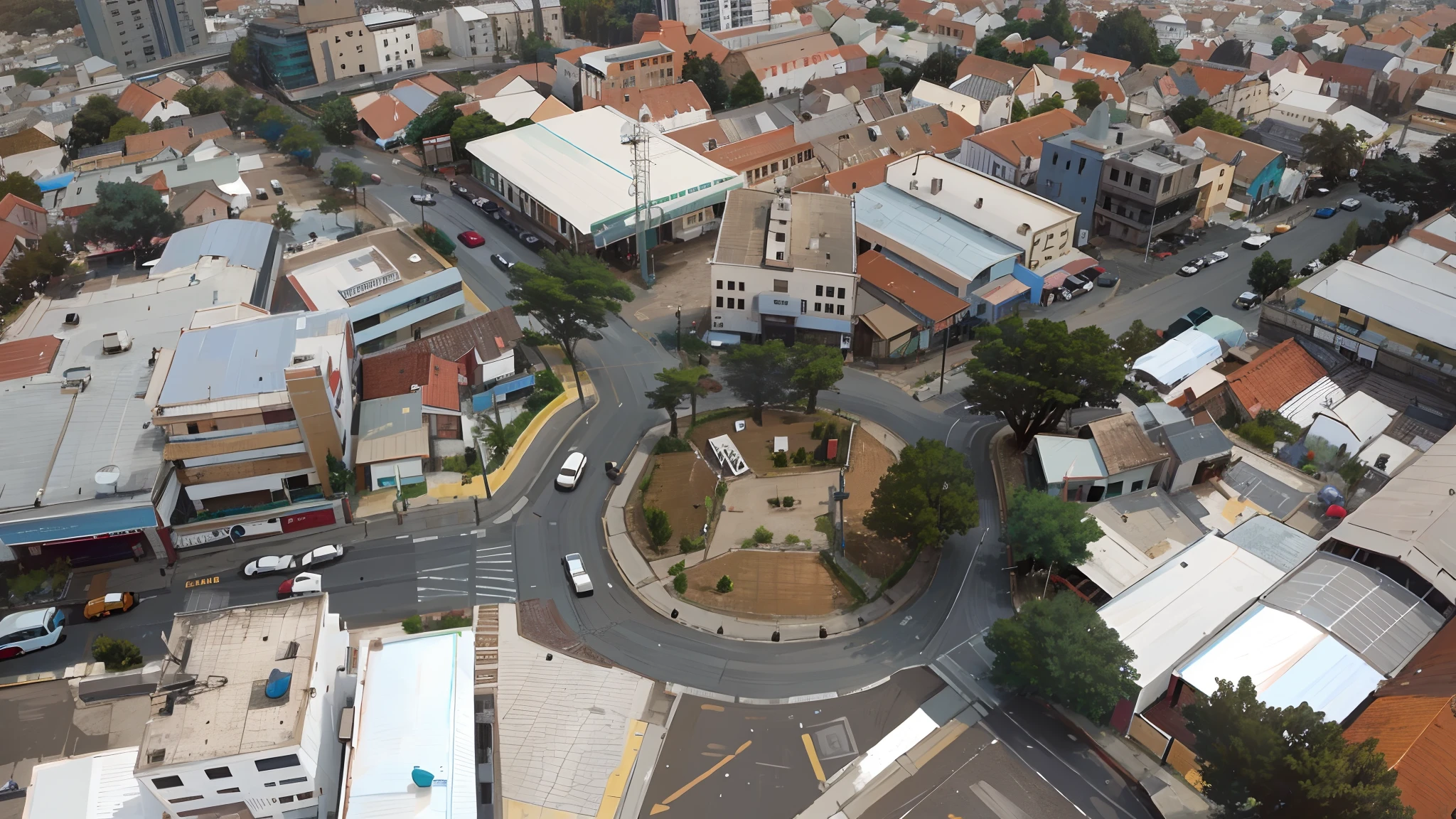 Aerial view of a city with many buildings and a clock tower, Foto de cima, aerial view from above, foto tirada de cima, View from above, fotografia de cima, viewed from bird's-eye, Aerial view, Topo - Vista, aerial view of a city, visto de cima, High aerial shot, Vista de drone de uma cidade, de cima