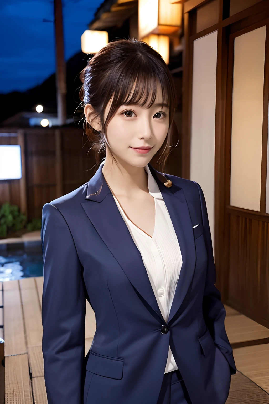hot onsen、Wearing a suit、OL