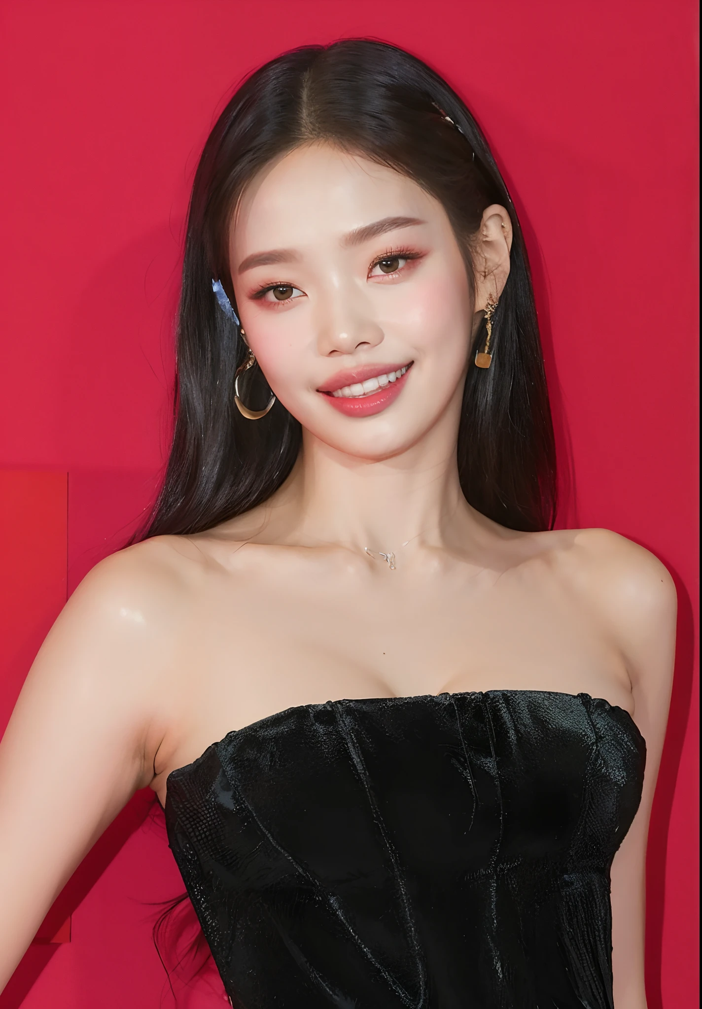 uma mulher em um vestido preto posando para uma foto, jennie blackpink, Kiko Mizuhara, jossi do blackpink, Gongbi, Lulu Chen, cindy avelino, inspirado em Wu Bin, Parque Roseanne do Blackpink, Jamie Chung, inspirado em Xie Sun, Artista coreano, Sha Xi, jia, atriz da Coreia, Fanart, Ruan Jia Lindo!