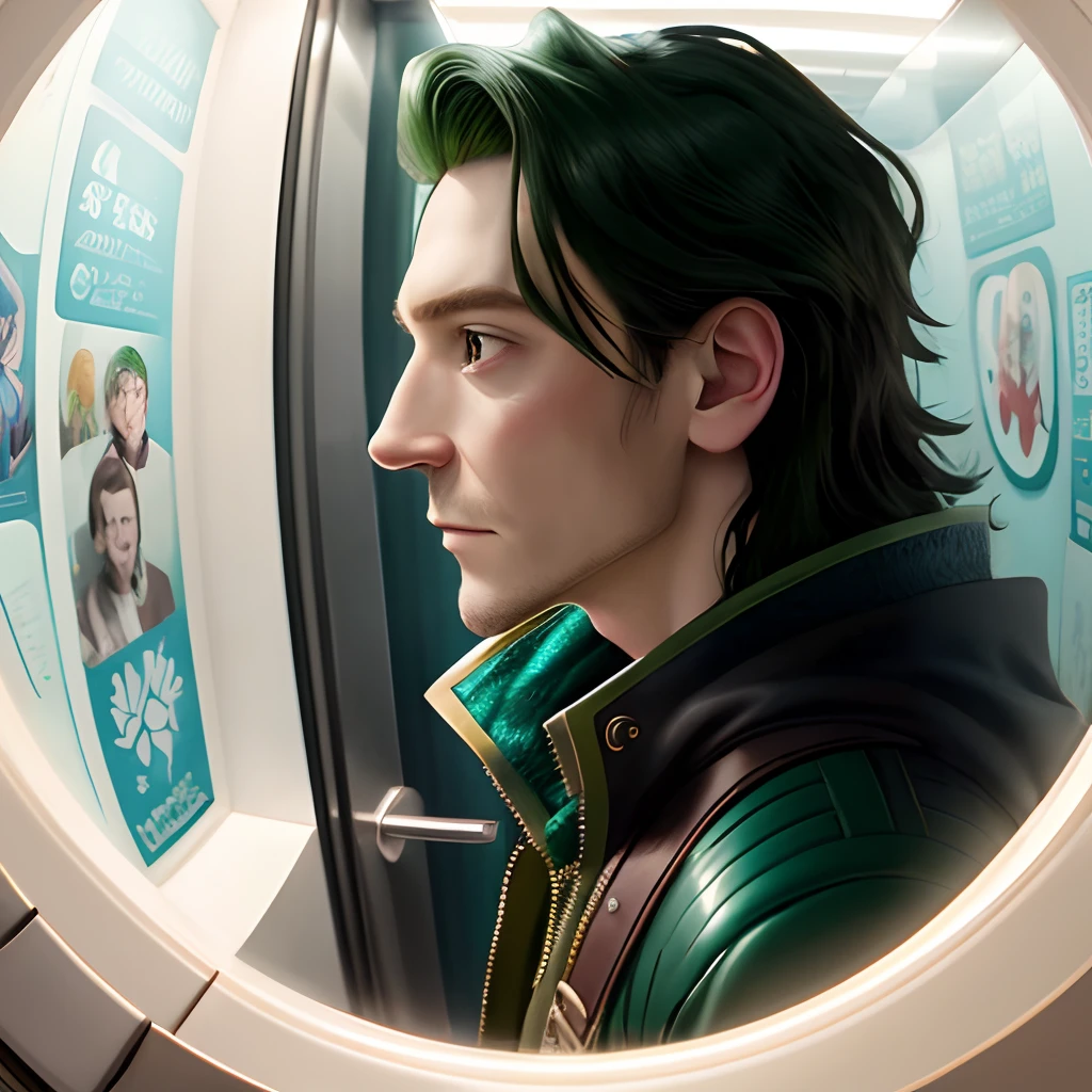Elevator fish eye profile picture funny loki