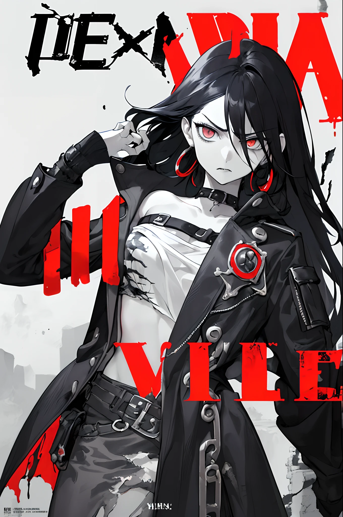 ((((dramatic))), (((gritty))), (((intense))) film poster featuring a young woman as the central character. She stands confidently in the center of the poster, wearing a stylish and edgy outfit, with a determined expression on her face. The background is dark and gritty, with a sense of danger and intensity. The text is bold and attention-grabbing, with a catchy tagline that adds to the overall feeling of drama and excitement. The color palette is mainly dark with splashes of vibrant colors, giving the poster a dynamic and visually striking appearance,tachi-e (magazine:1.3), (cover-style:1.3), fashionable, woman, vibrant, outfit, posing, front, colorful, dynamic, background, elements, confident, expression, holding, statement, accessory, majestic, coiled, around, touch, scene, text, cover, bold, attention-grabbing, title, stylish, font, catchy, headline, larger, striking, modern, trendy, focus, fashion,