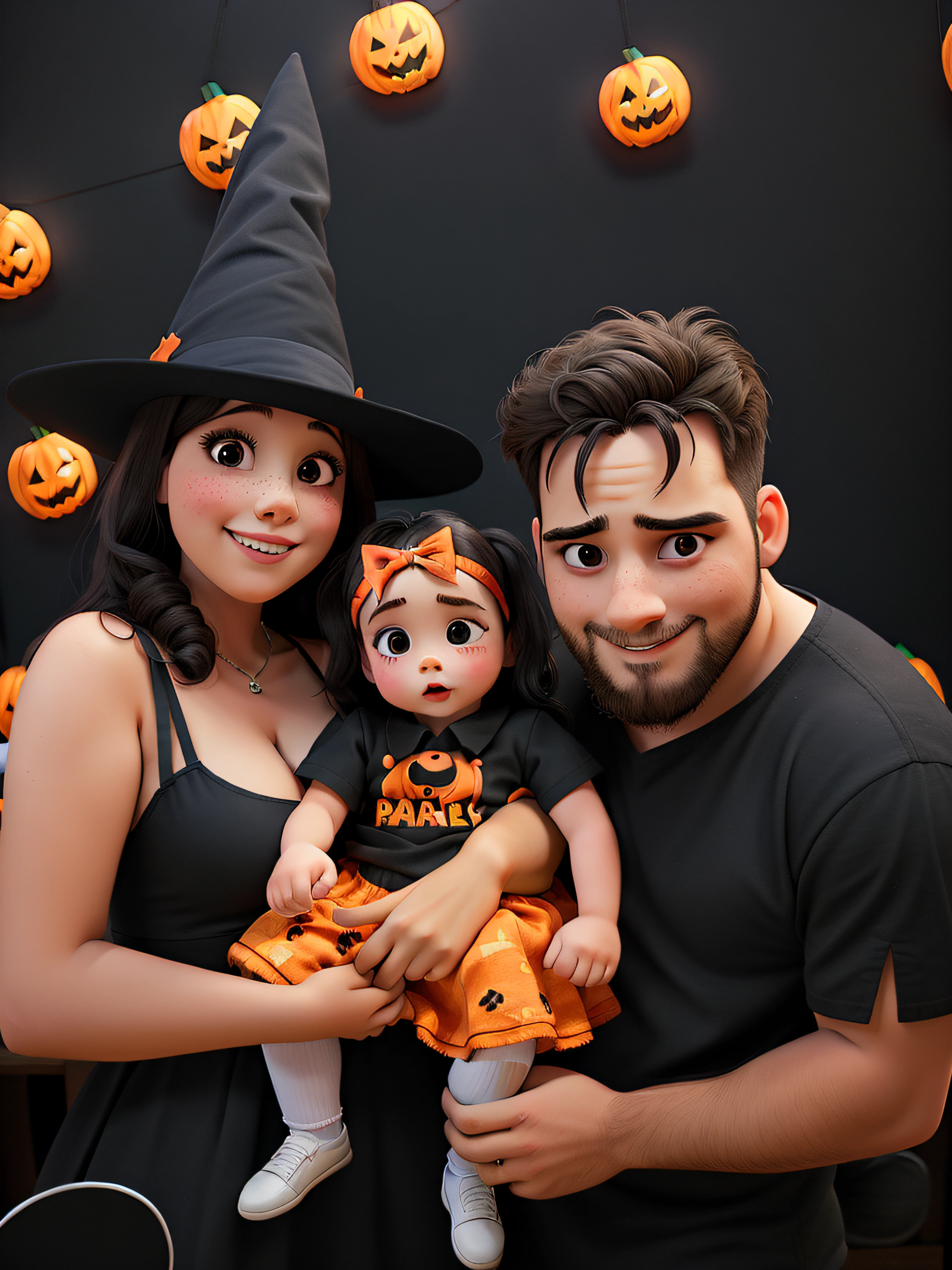 Couple with Halloween party