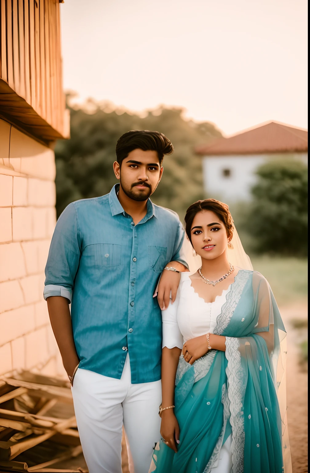 Pareja de Arafed posando para una foto en un entorno rural, Pareja encantadora, Pose de pareja, pareja, Retrato de pareja, shot on nikon z9, Foto tomada con Nikon D 7 5 0, Foto tomada con la Nikon D750, Retrato disparado 8K, Imagen tomada con Canon EOS R 5, Imagen tomada con Canon EOS R5, Jayison Devadas,sex boy with a beautiful girl