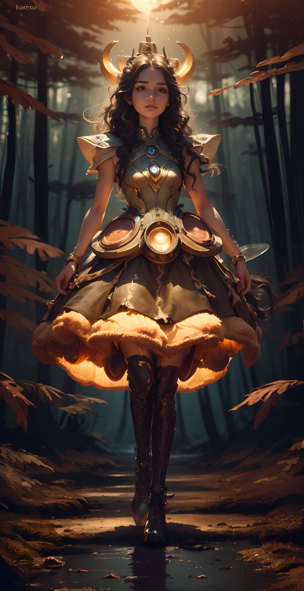 An extreamly beautiful female with long curly hair wearing elegant flowing garments, riding an alien horse like creature, A tiny figure rides, A Galvian stead, ((an alien horse-like creature with extreme long muzzle and neck, ridge disks along its back and spine and ridge gills along its neck, a flowing white tail)), A beautiful creature is seated upon the mount, beautiful flowing garments, a uniform of alien elegance an wear, lustrous flowing hair, beautiful features, air breathing technology, rides across the baren landscape of an alien world, dust blows across the desert in swirls of sorrow, bright orange and pinks of a setting alien moon, near dark, a Jovian world hangs in the furoin sky, she rides to the edge of the horizon, and to new tank city, photorealistic, hyperdetailed, sadness and forlorn, an ending, extreme long shot, vast distances, emptiness, 64k resolution
