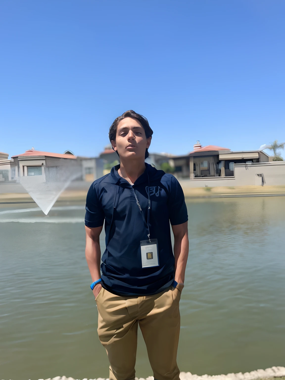 Handsome mexican male teenager, Super muscular, skinny, strong, sexy, completely naked, ready for sex, standing outside completely naked, pornstar, gym bro, large biceps, butt naked