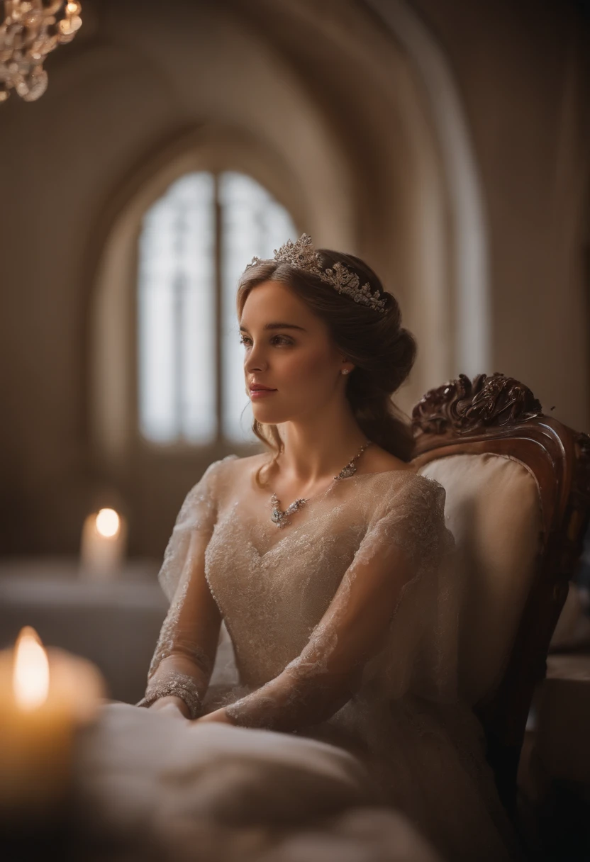 The picture should be 4K HD、Two beautiful and cute 14-year-old girls of the same height、The details of the face are exquisite、Dress up as Elsa and Anna from Frozen、In the Disney Castle、Flowers、Do not show hands