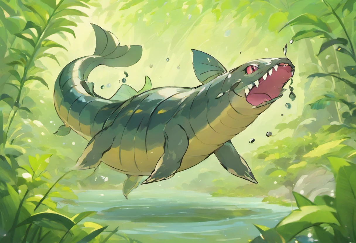 Epic Mythical Adult Catfish, Long Eel Like Body, Dragon Whiskers, Four Leg, Muddy Feet