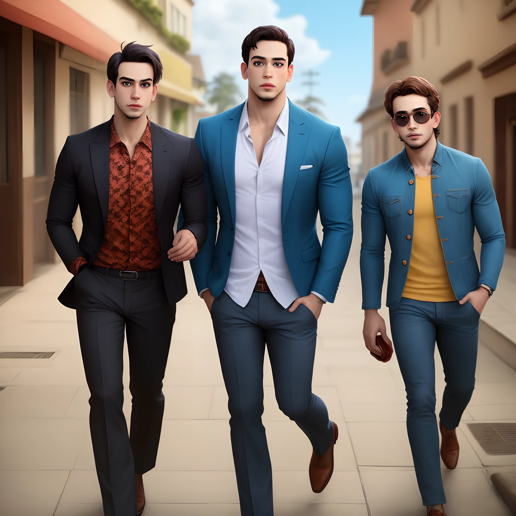 Dois homens estilo pixar